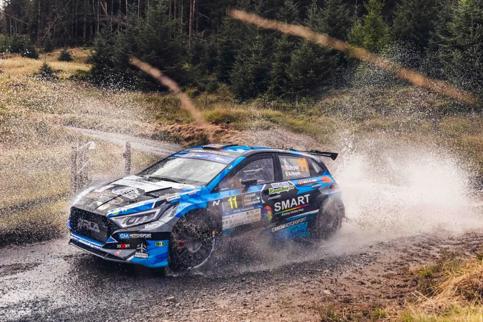 Osian Pryce finished fifth at the 2025 JDS Machinery Rali Ceredigion.