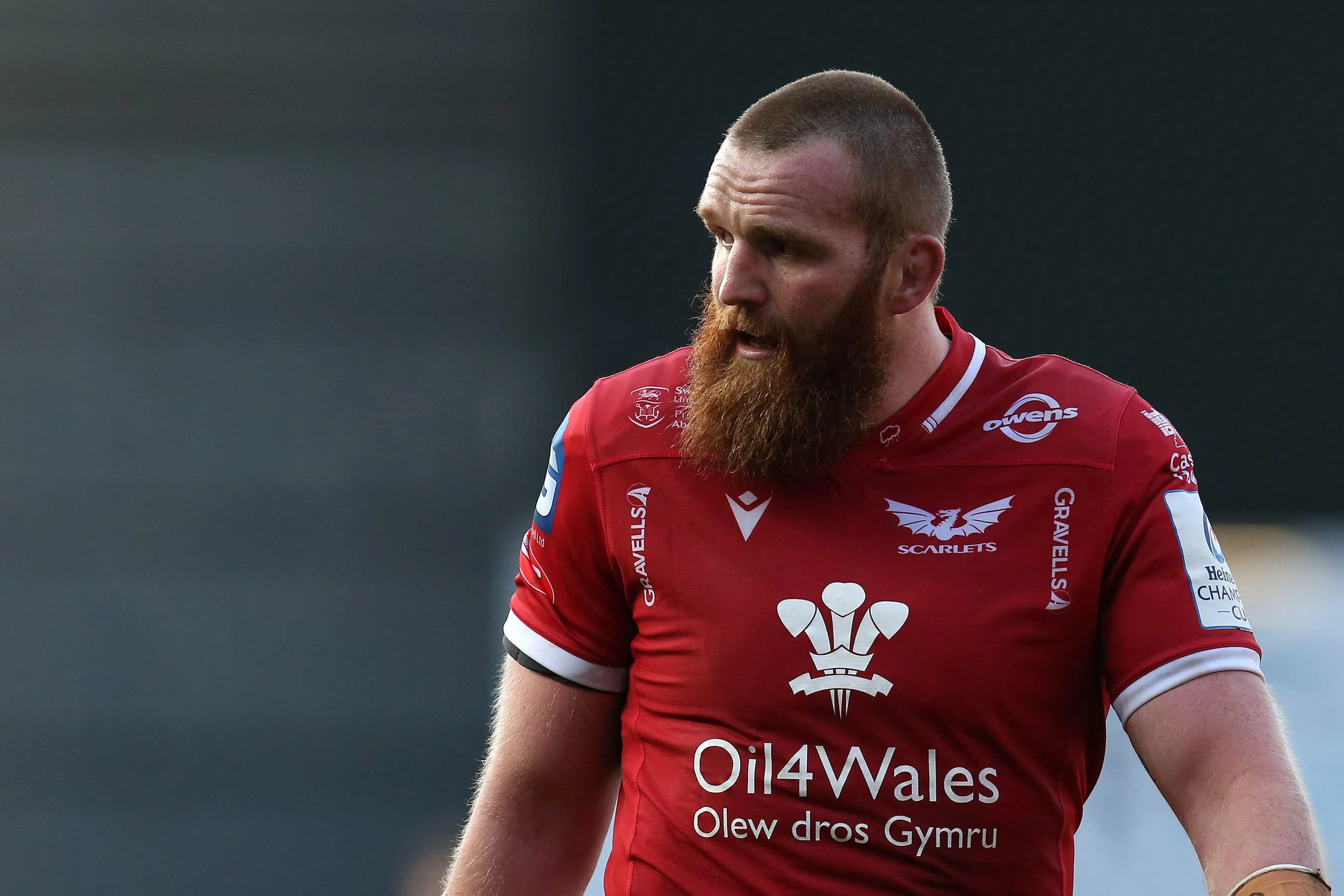 Jake Ball of Wales and the Scarlets. Pic. Alamy