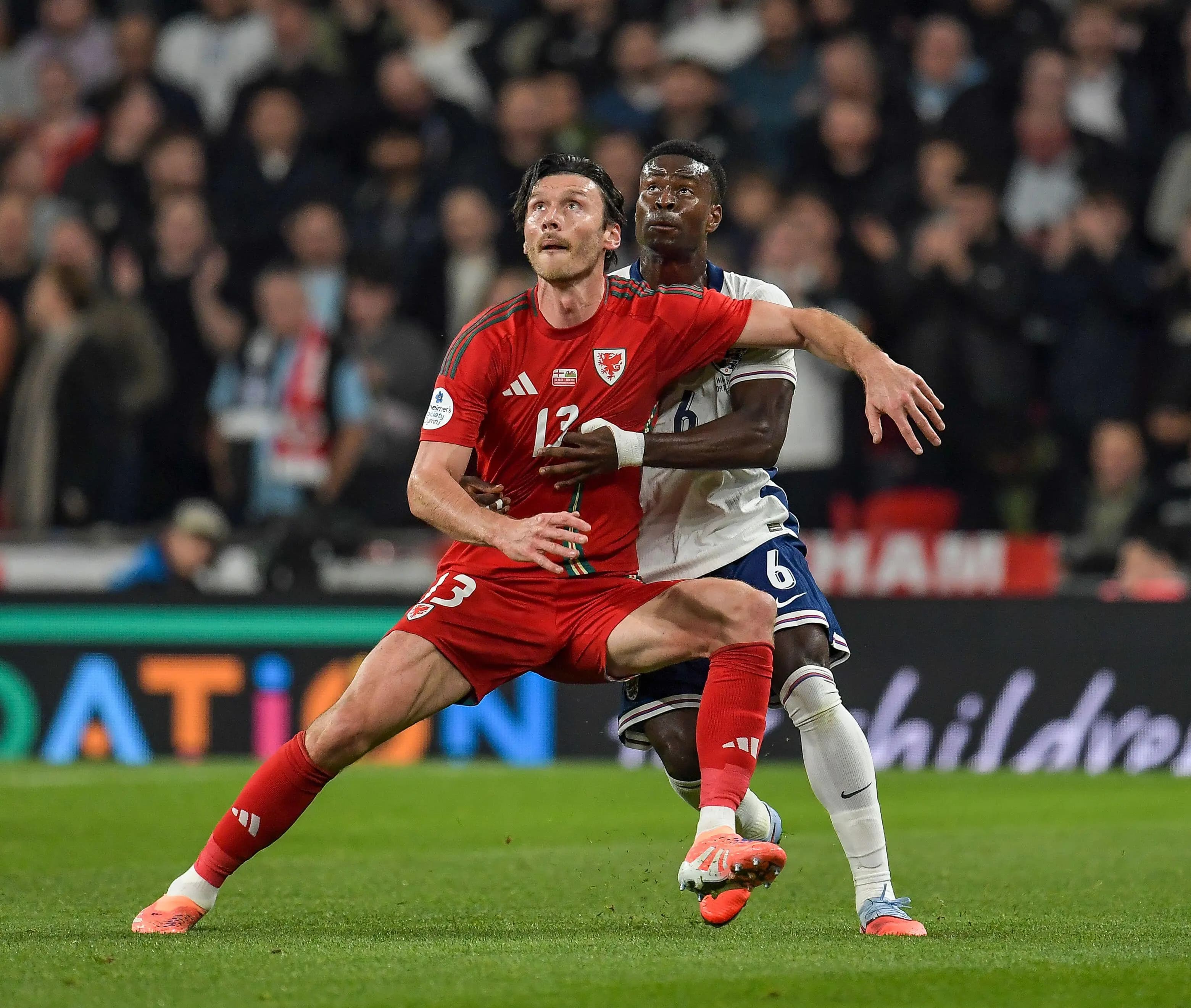 Kieffer Moore of Wales. Pic. Alamy