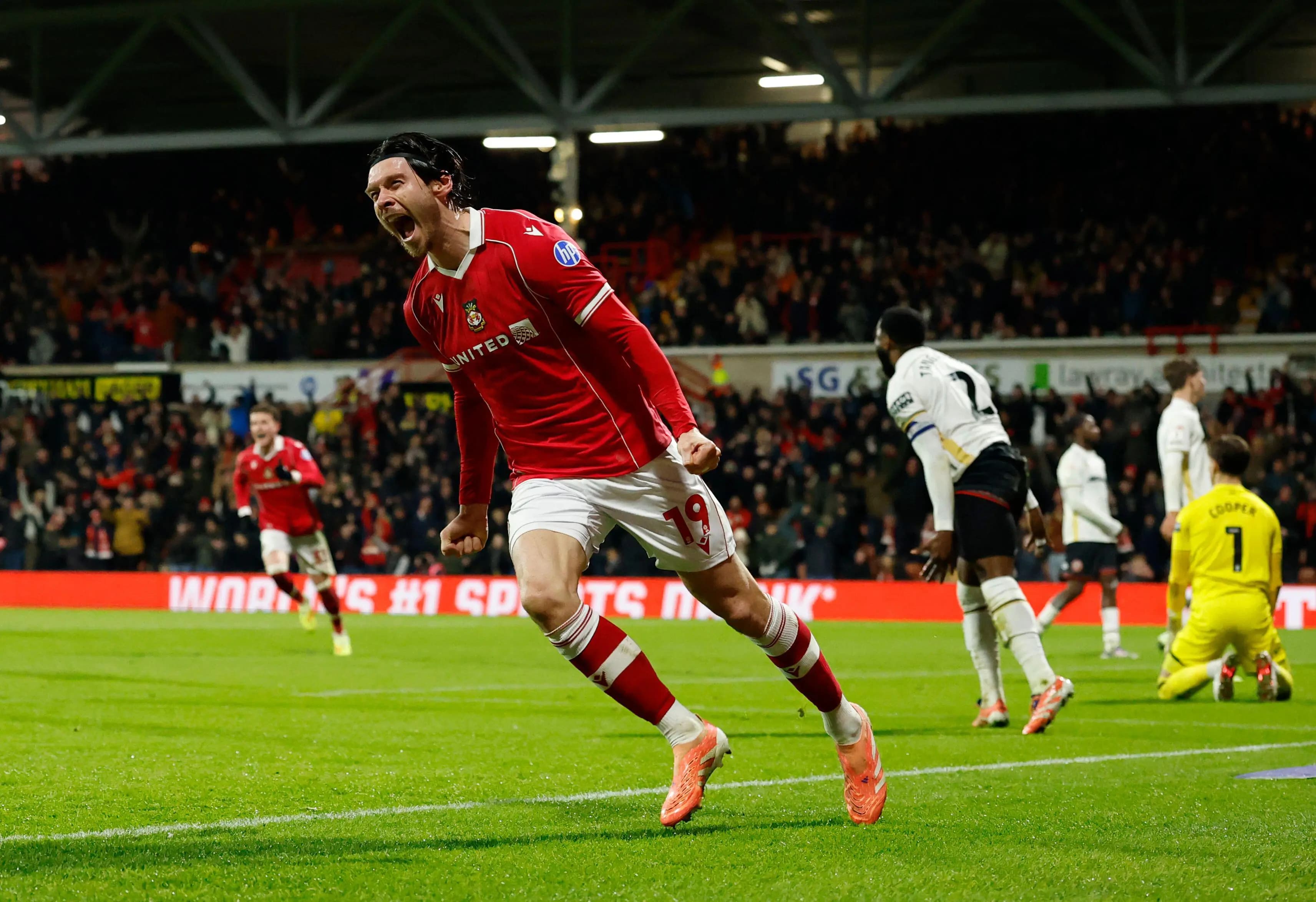 Wrexham's Kieffer Moore. Pic. Alamy