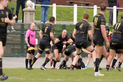 RGC in action against Carmarthen Quins.