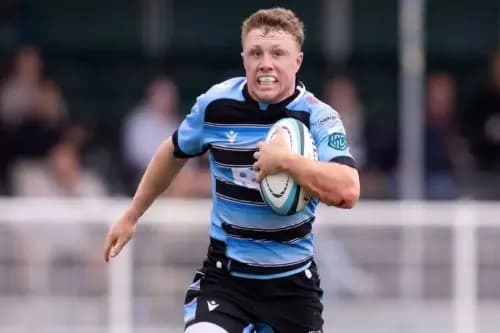 Tom Bowen has now scored seven tries in four matches for Cardiff. Pic: URC