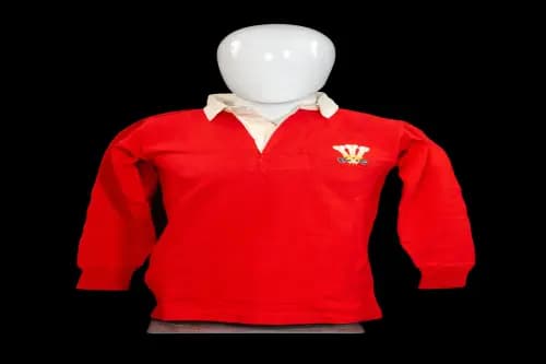 The Welsh jersey worn by Rees Stephens in 1955.
