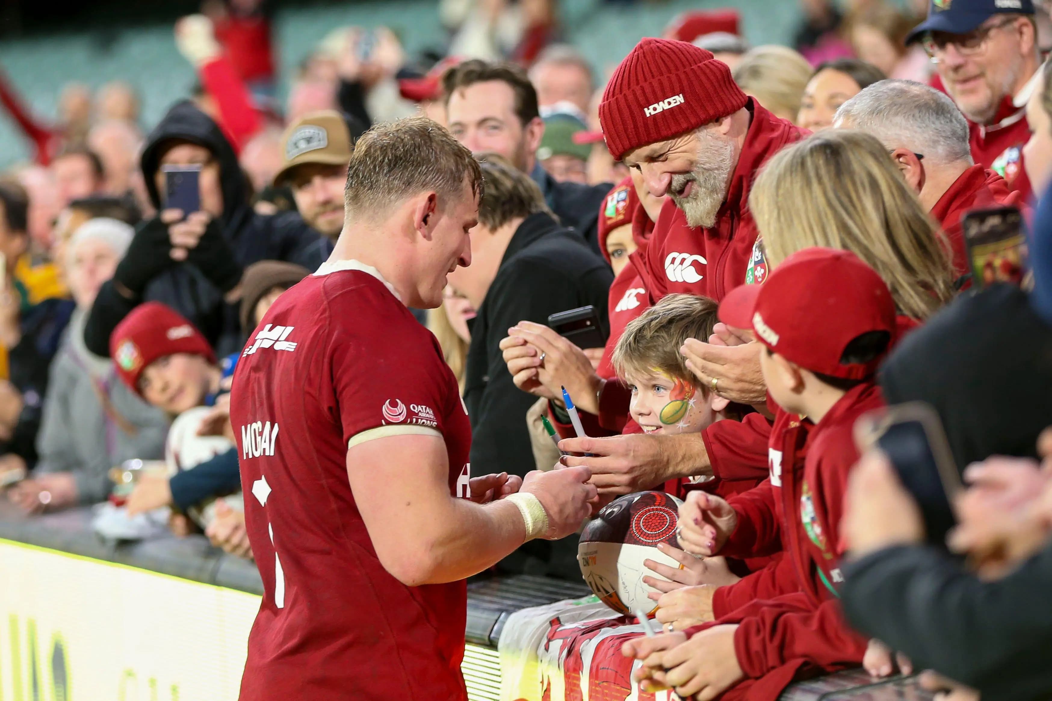 Jac Morgan of the Lions. Pic. Alamy