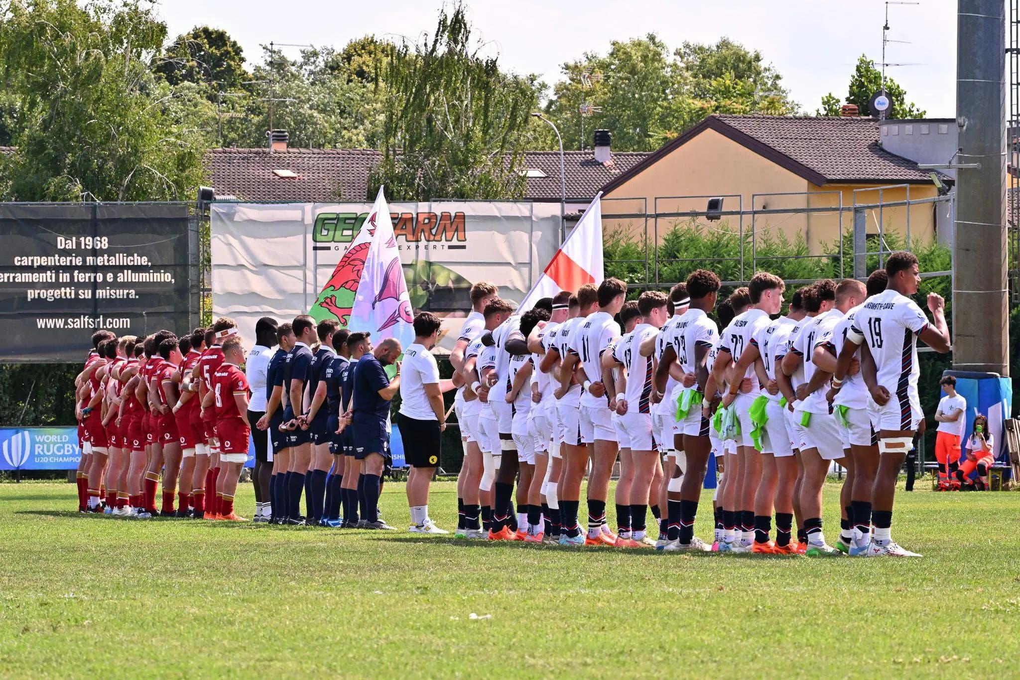 Wales U20 line-up before their match against England. Pic: Alamy