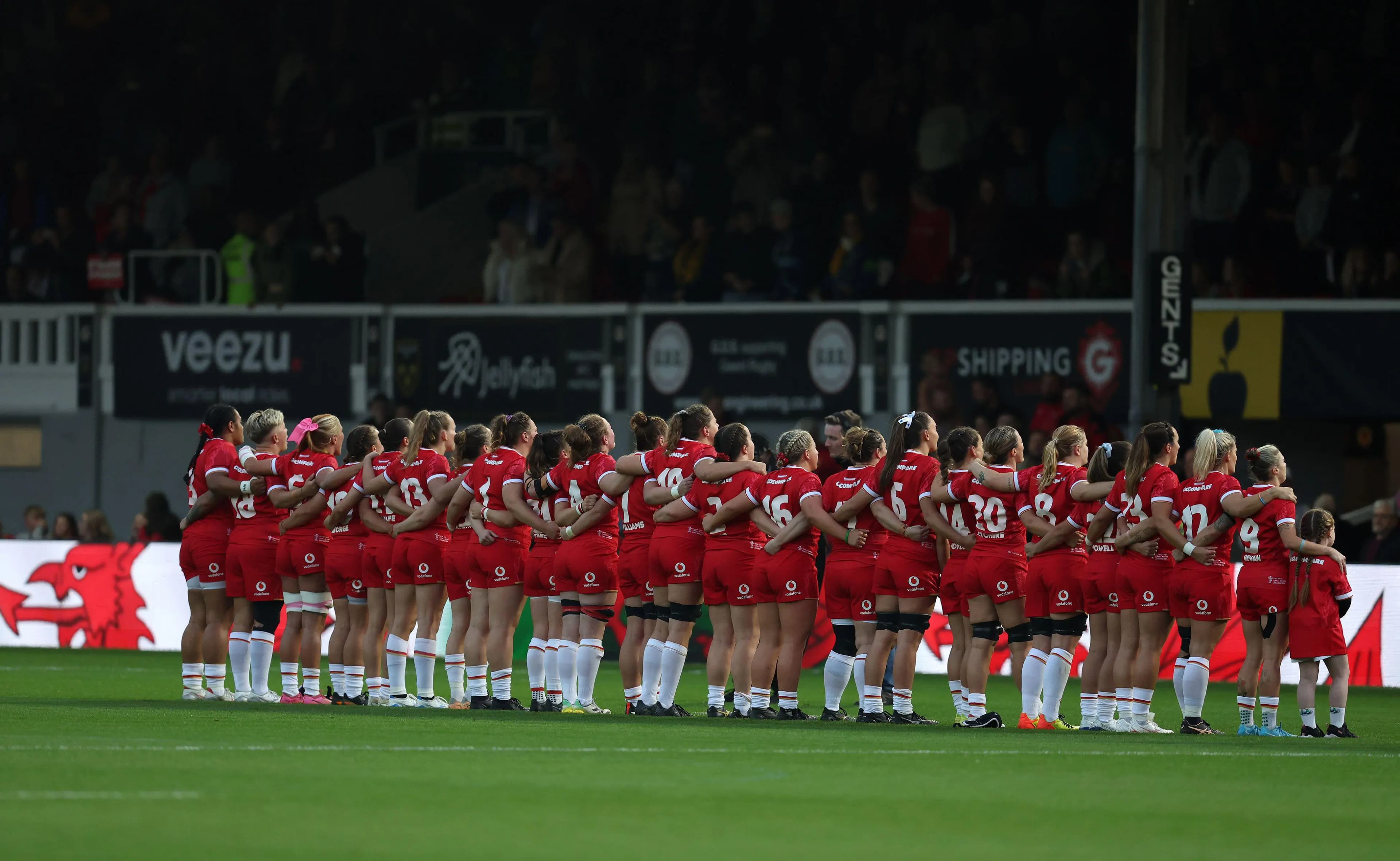 Wales women rugby players. Pic. Alamy
