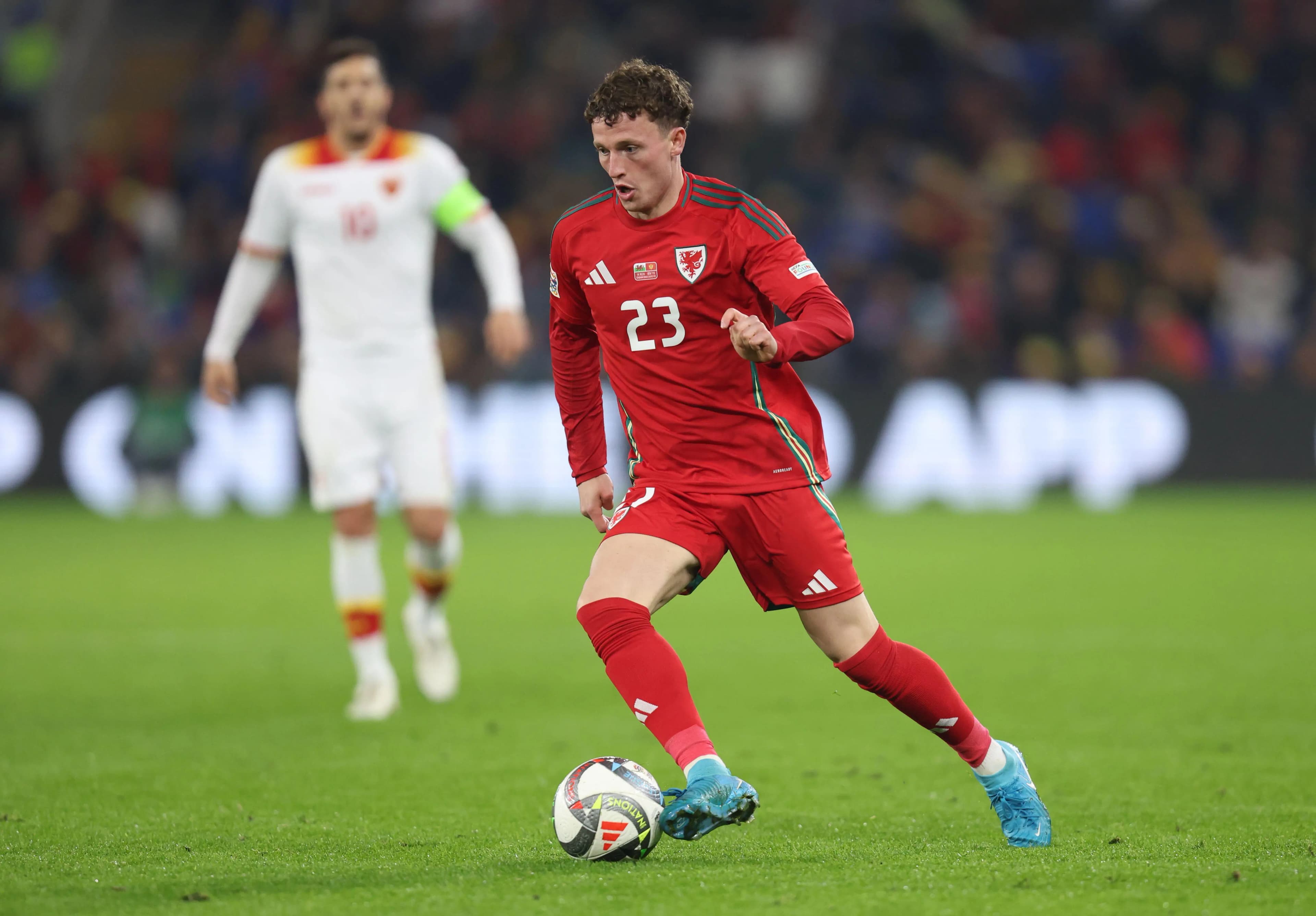 Wales' Nathan Broadhead. Pic. Alamy