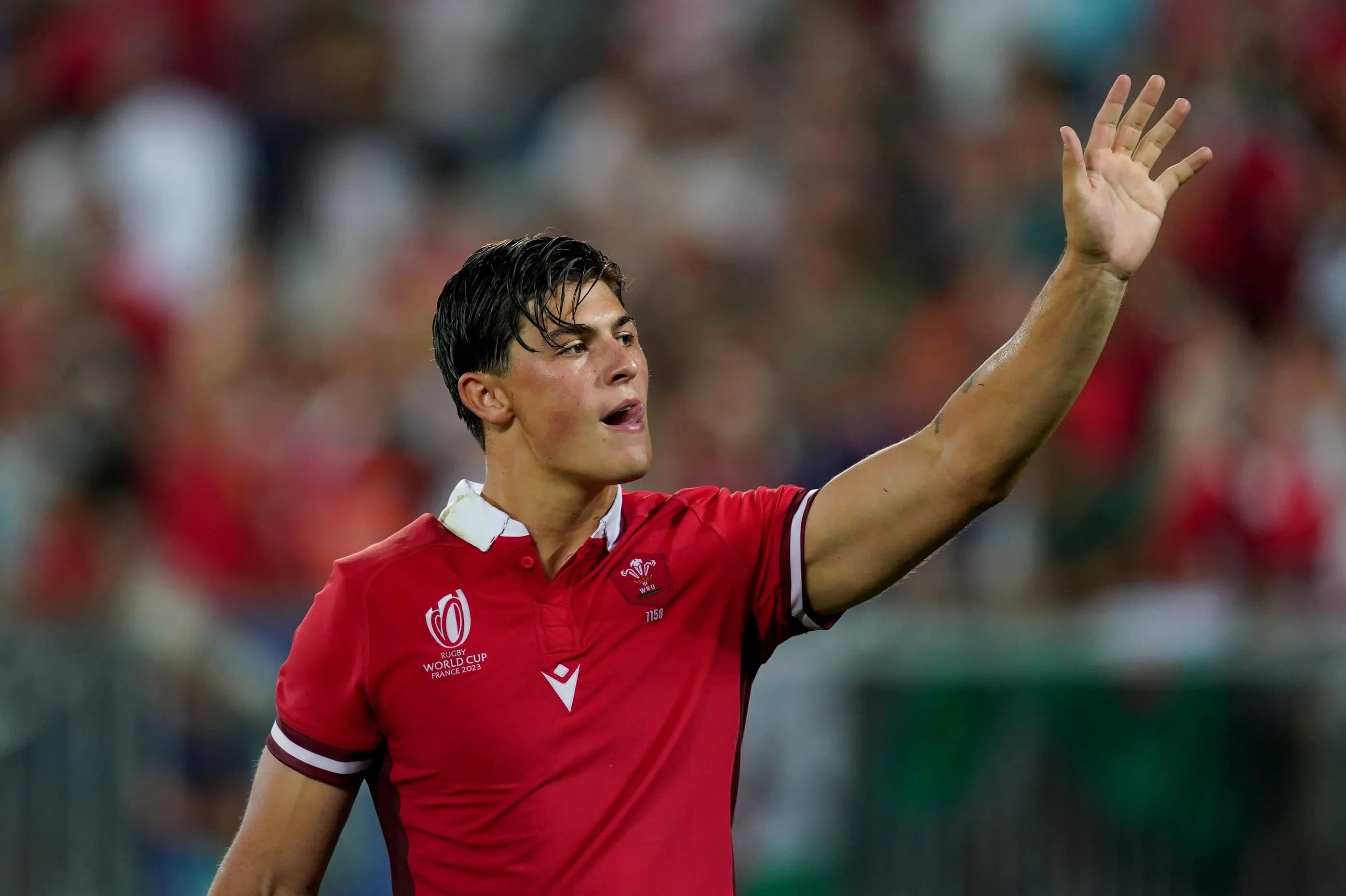 Louis Rees-Zammit Wales. Pic. Alamy