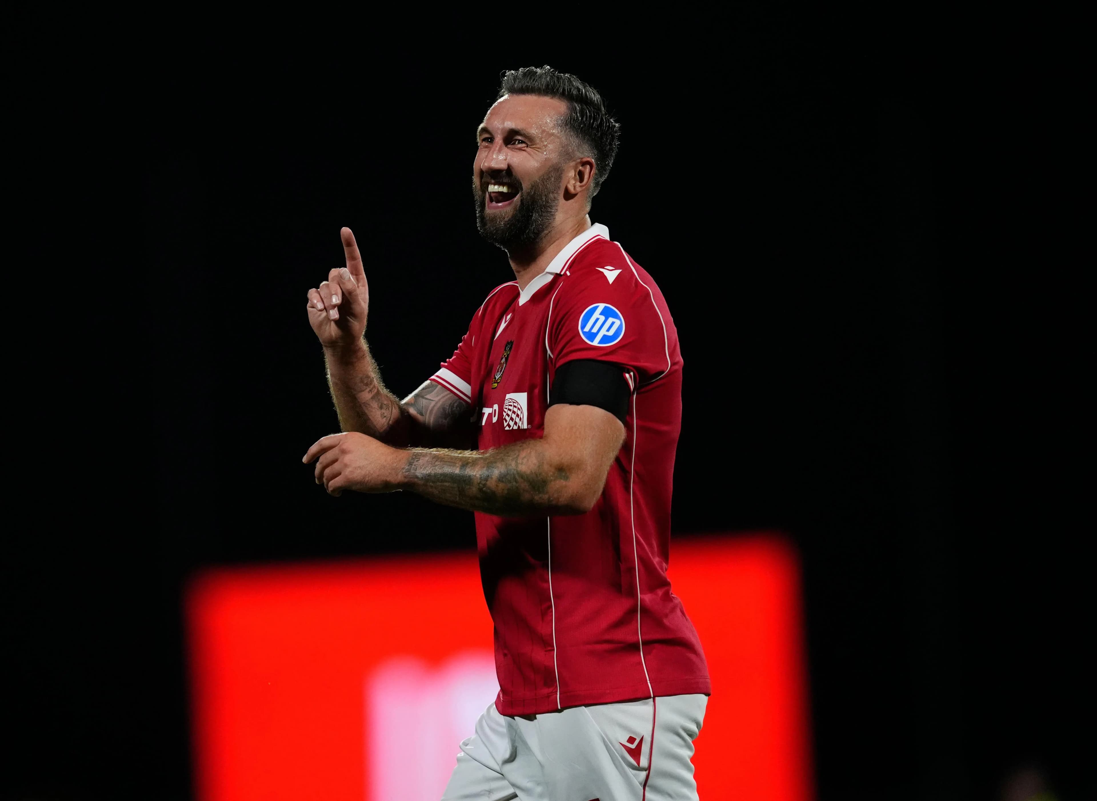 Ollie Palmer of Wrexham. Pic. Alamy