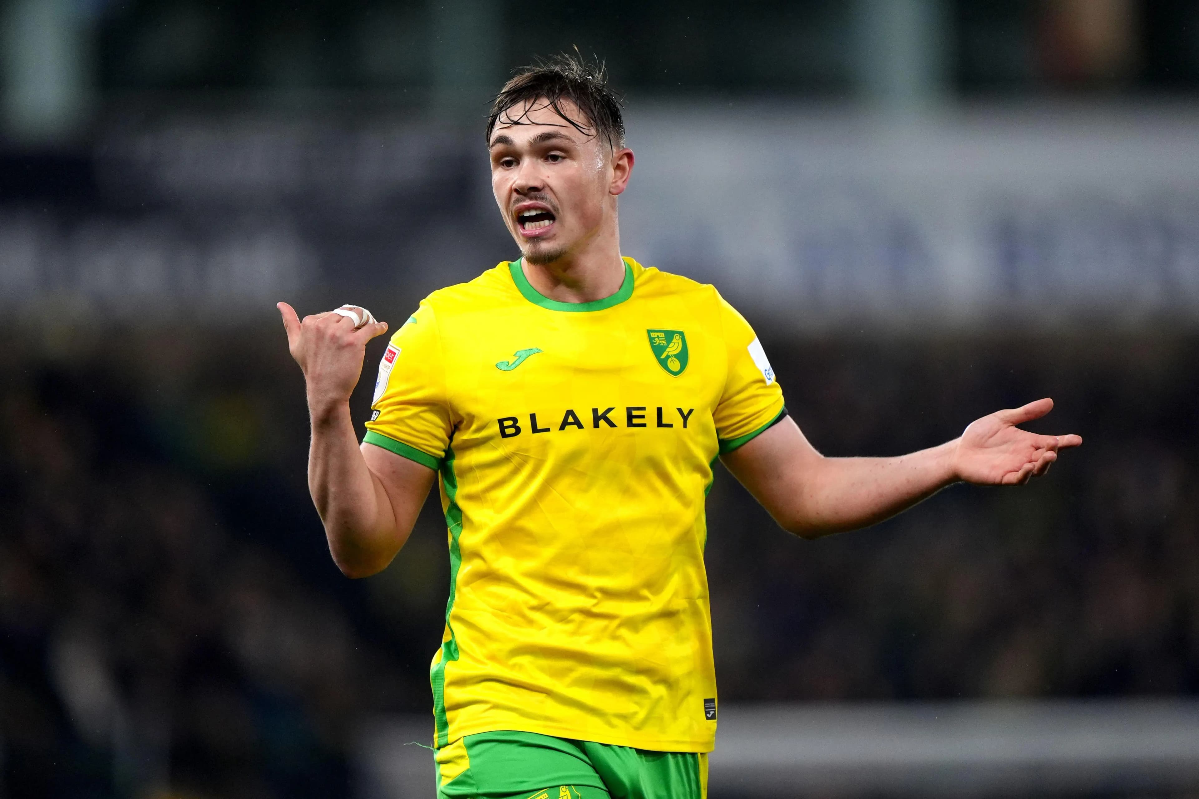 Callum Doyle of Manchester City, playing for Norwich City. Pic. Alamy
