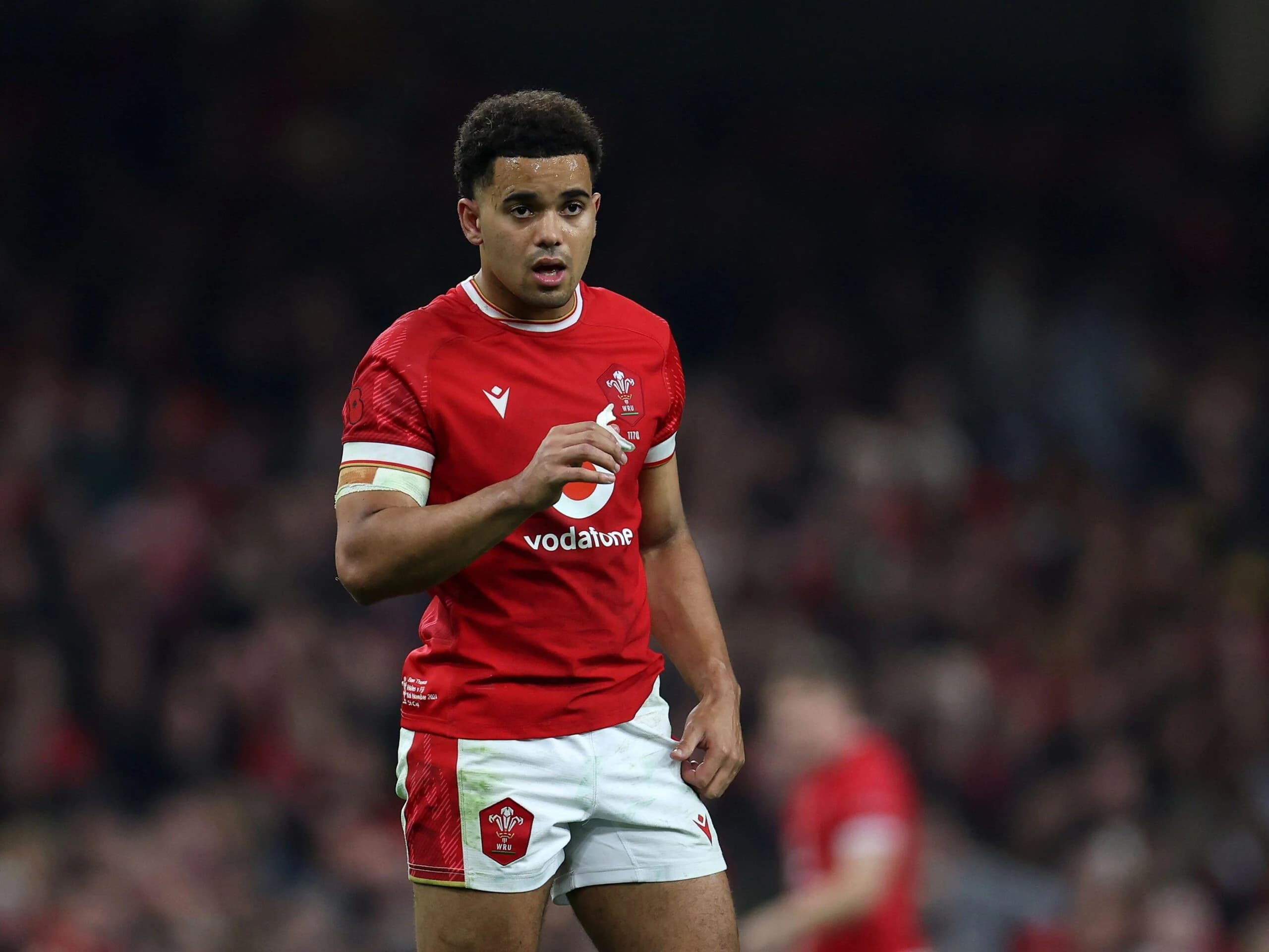 Ben Thomas of Wales. Pic: Andrew Orchard sports photography/Alamy Live News