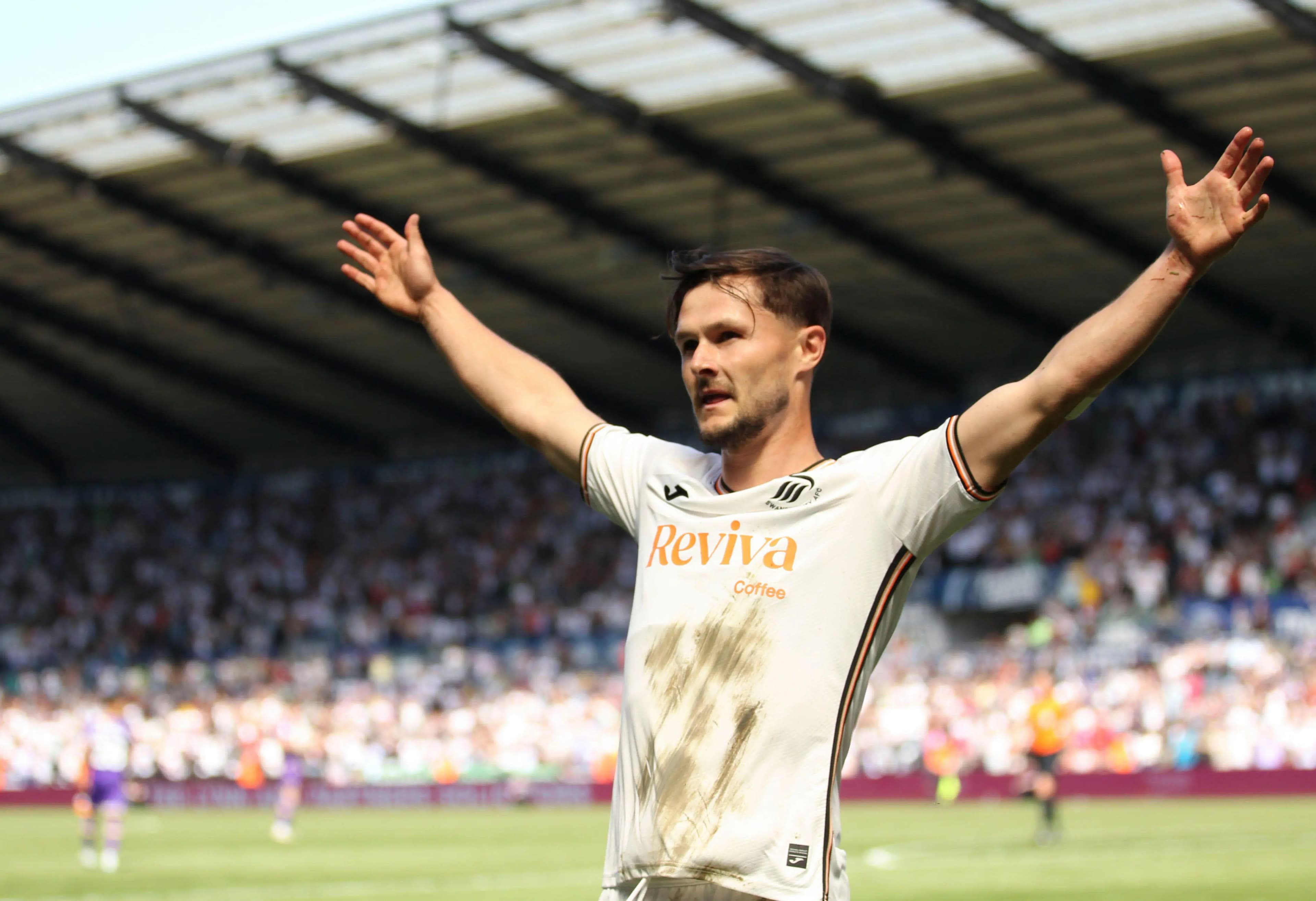 Liam Cullen of Swansea City. Pic. Alamy