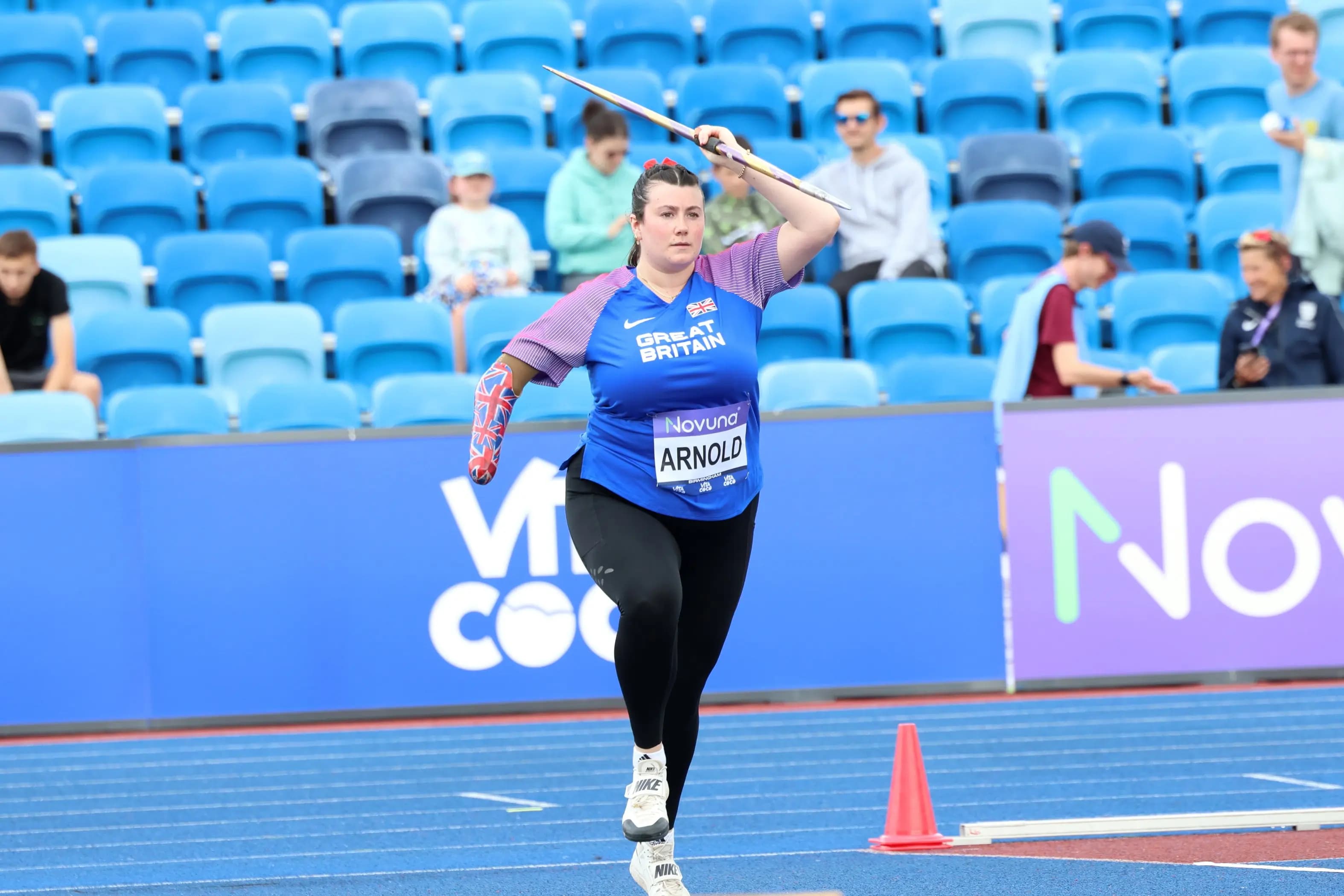 Hollie Arnold competing at the UK Championships in Birmingham where she made a spectacular return to form. Pic: Owen Morgan
