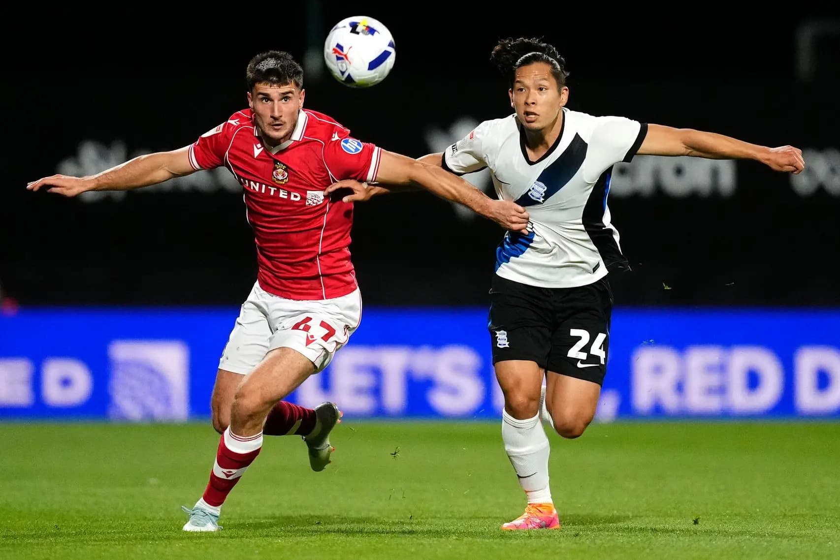 Wrexham v Birmingham City. Pic. Alamy