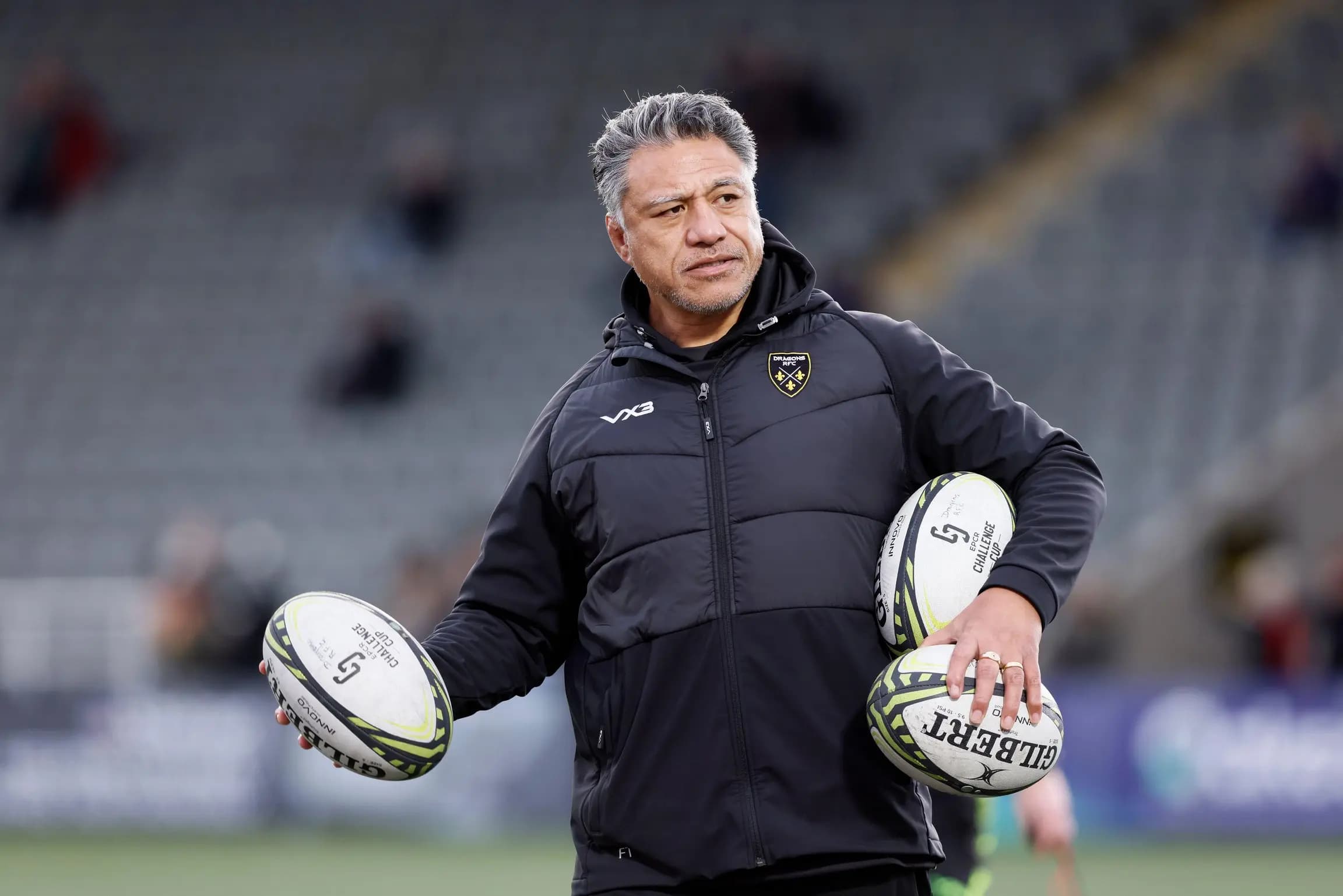 Dragons head coach Filo Tiatia. Pic. Alamy