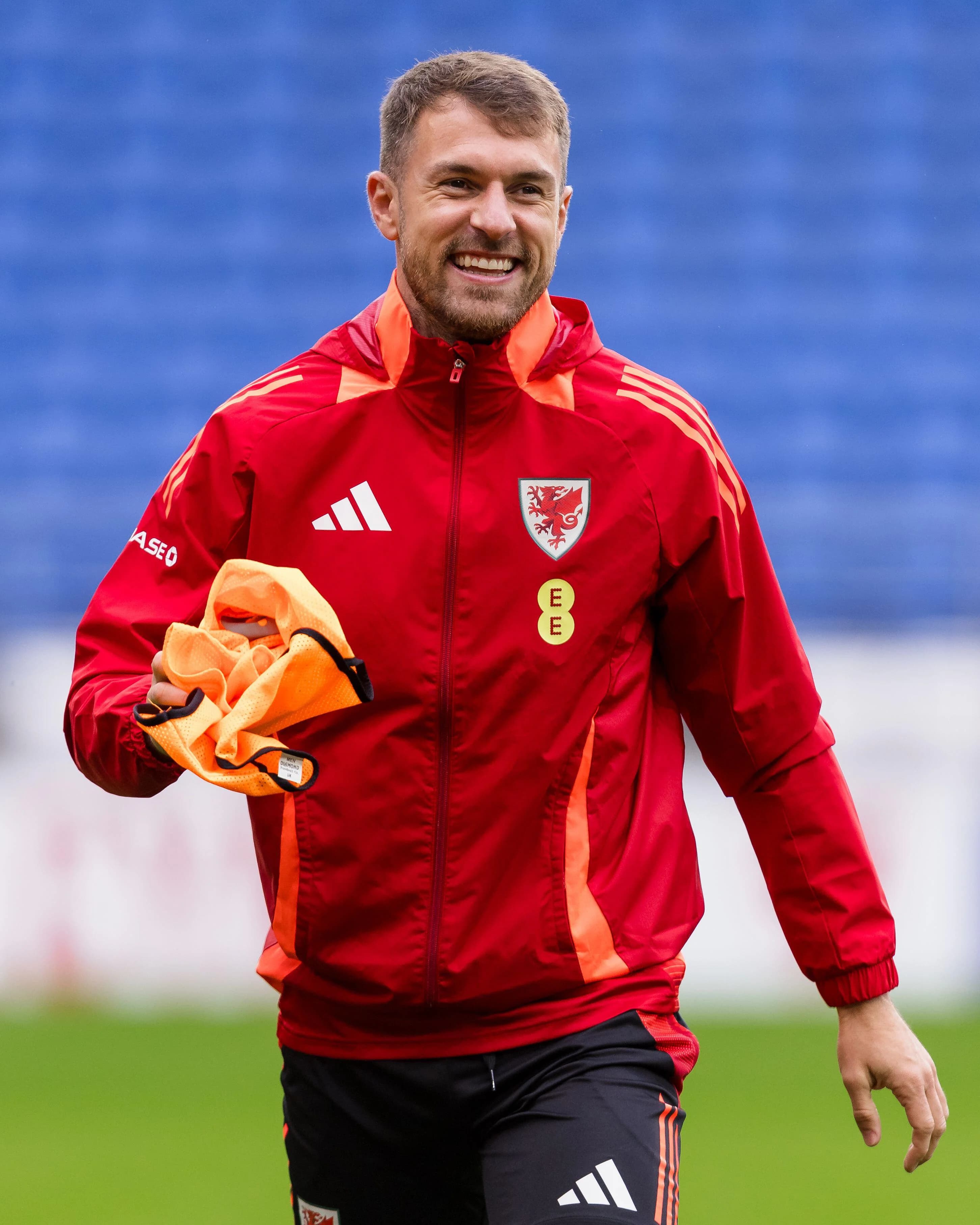 Aaron Ramsey training at Cardiff - Credit Alalmy
