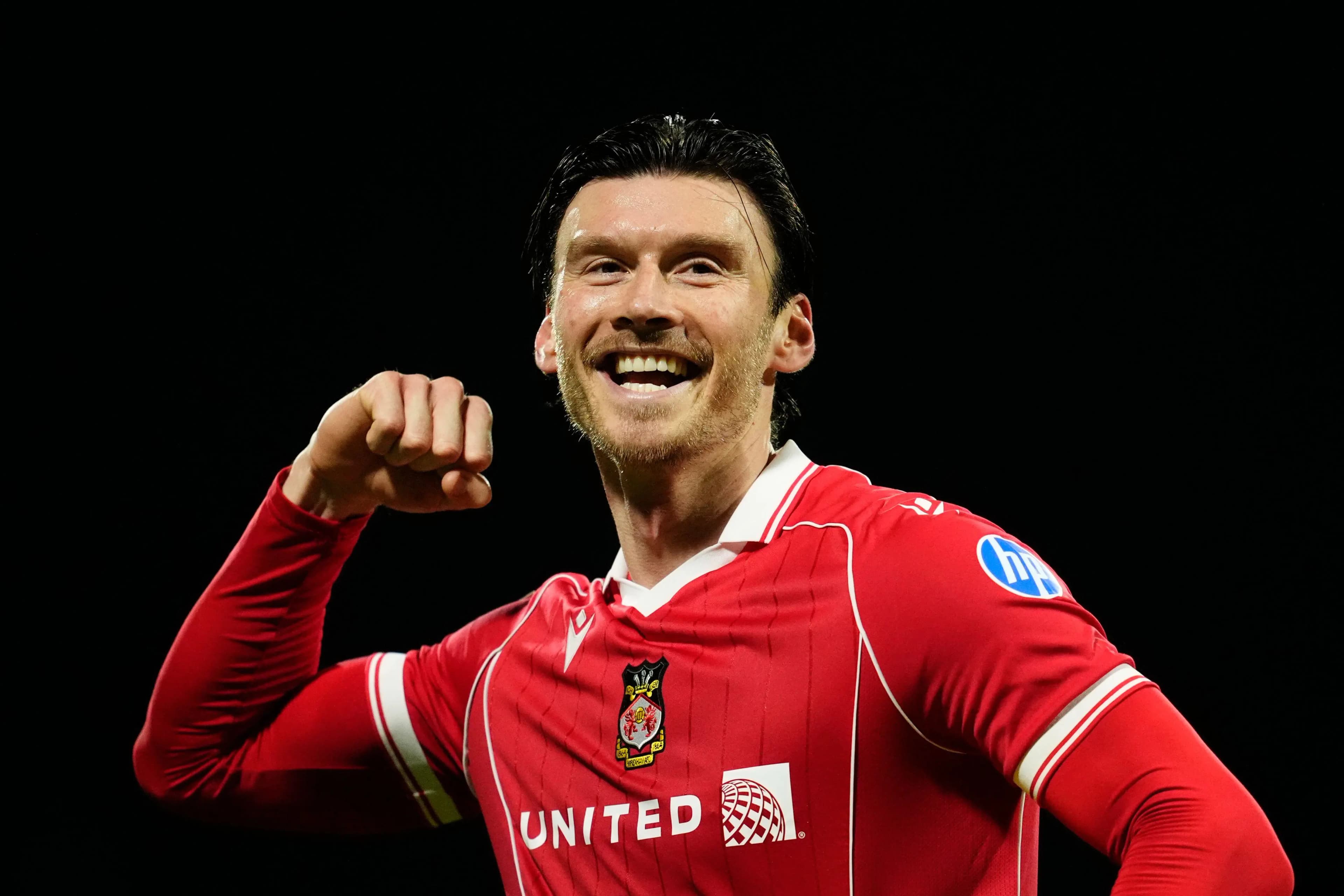 Wrexham hat-trick hero, Kieffer Moore. Pick Alamy