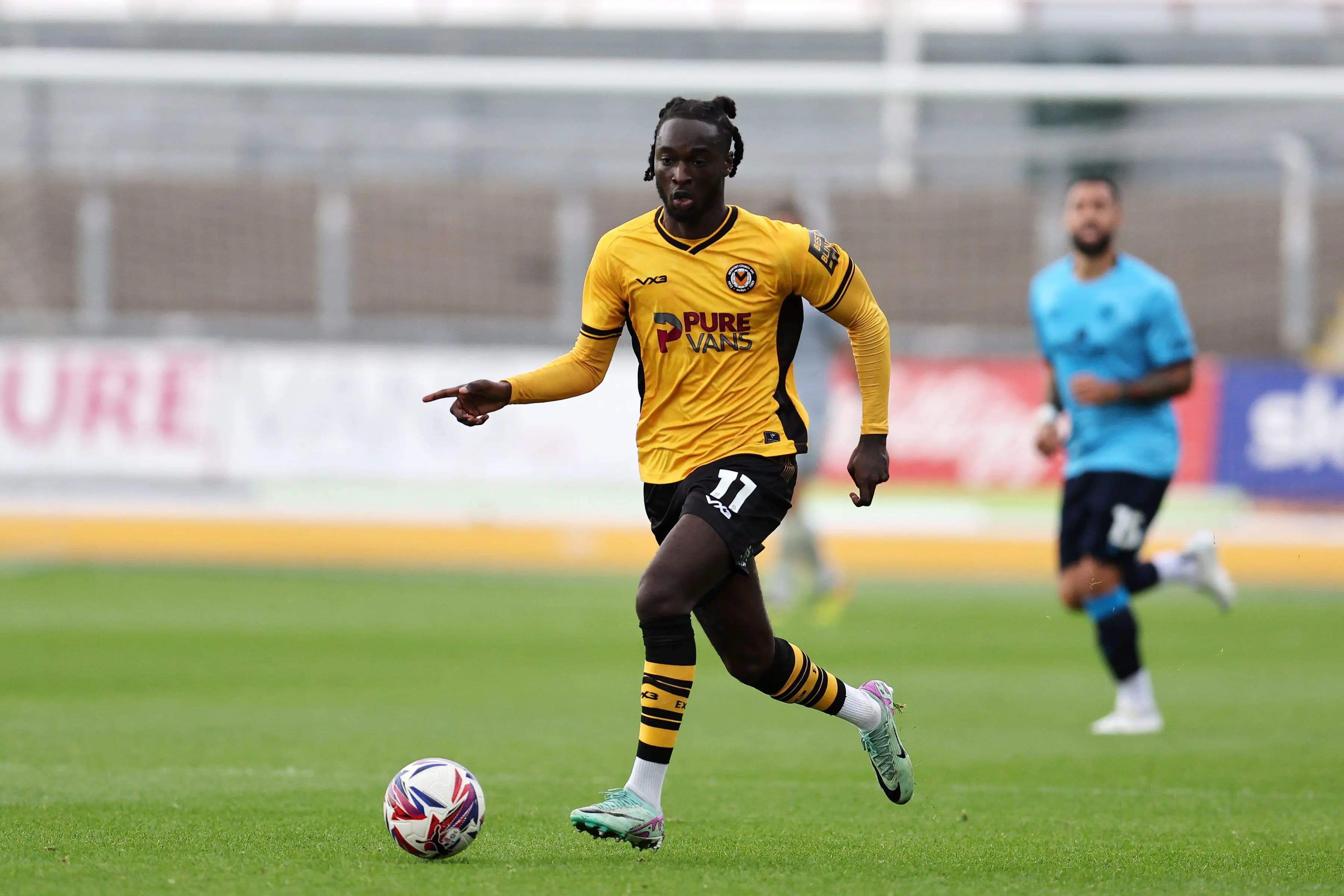Cameron Antwi of Newport County. Pic. Alamy