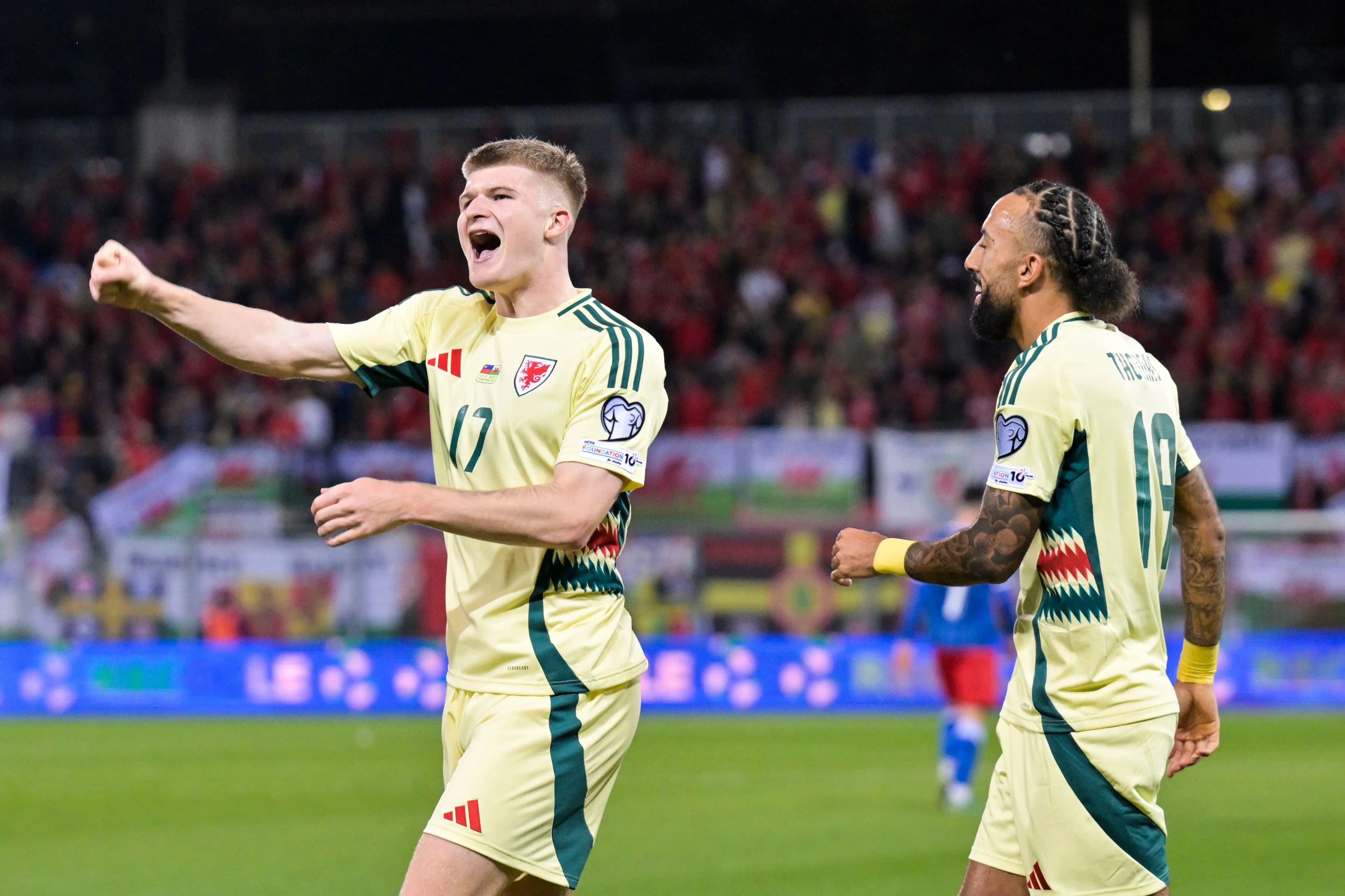 Jordan James celebrates his goal. Pic: Alamy