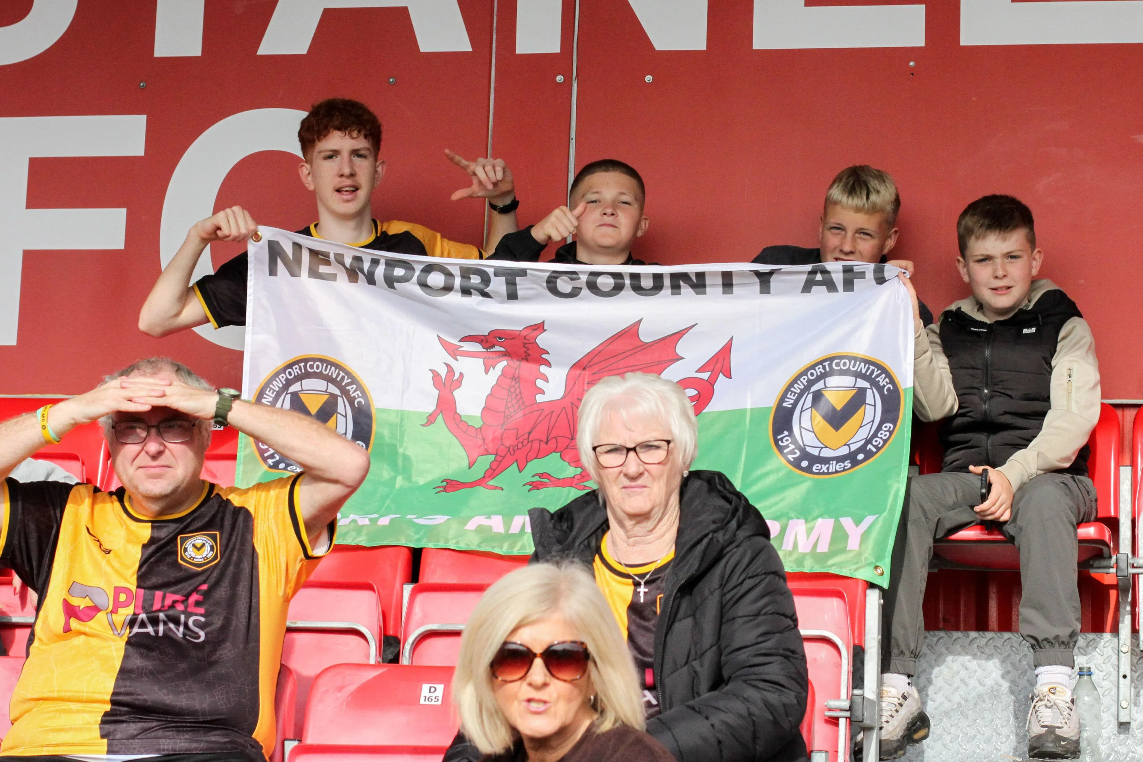 Newport County fans have been through a lot. Pic. Alamy