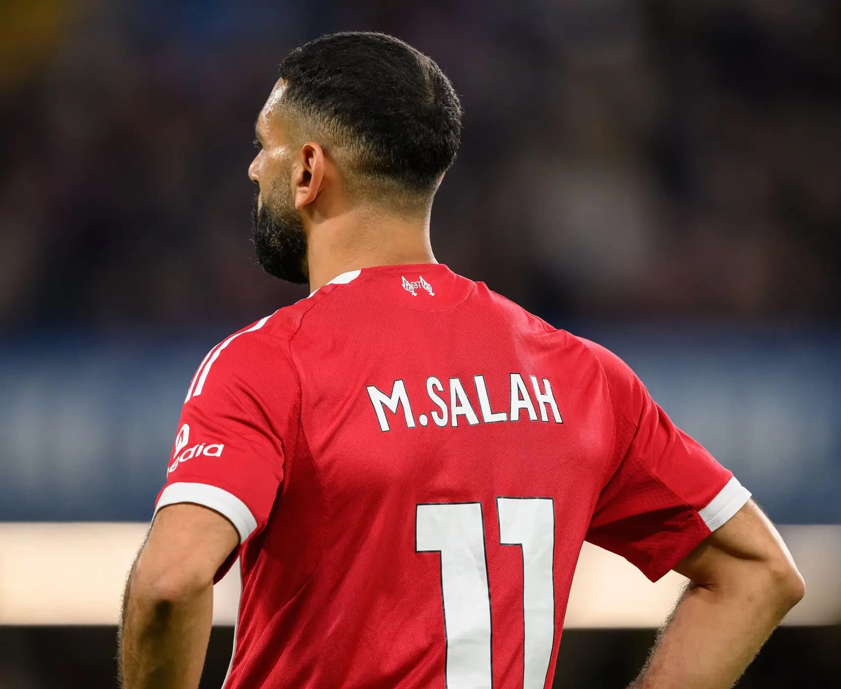 Liverpool's Mo Salah in action. Pic. Alamy