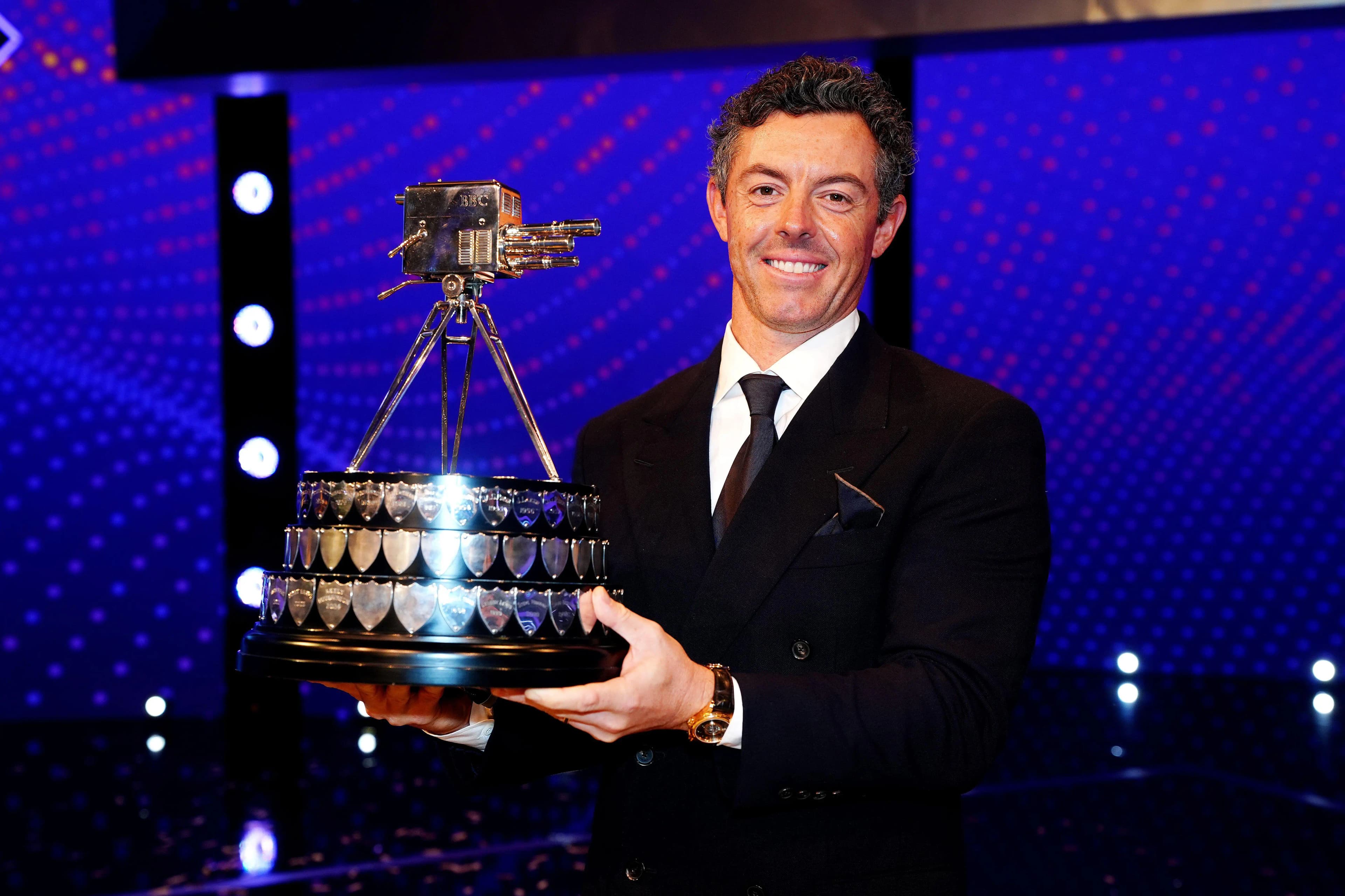 Rory McIlroy after receiving the BBC Sports Personality of the Year 2025. Pic. Alamy