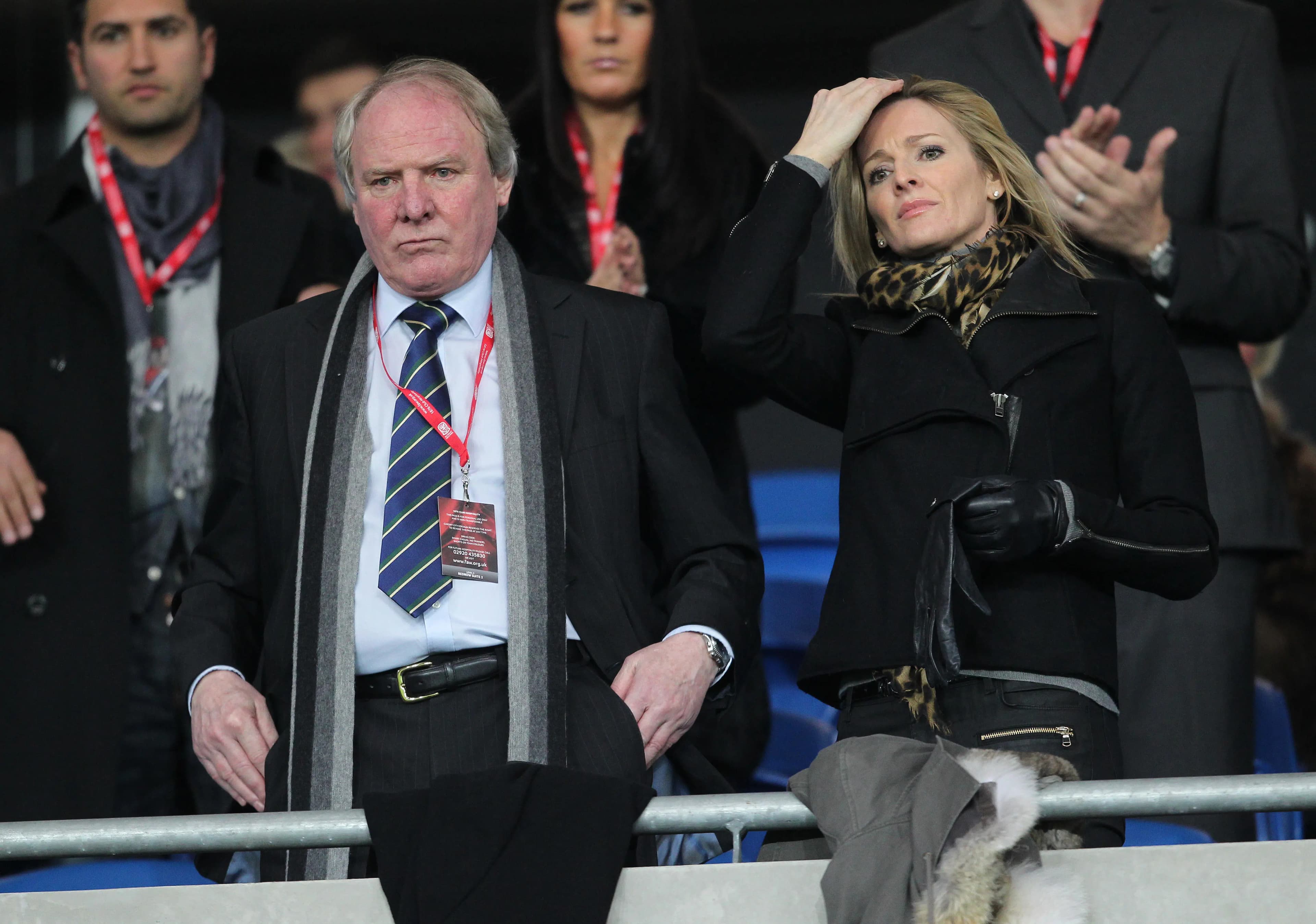 Terry Yorath – who has died at the age of 75 – alongside his daughter, Gabby Logan. Pic: Alamy