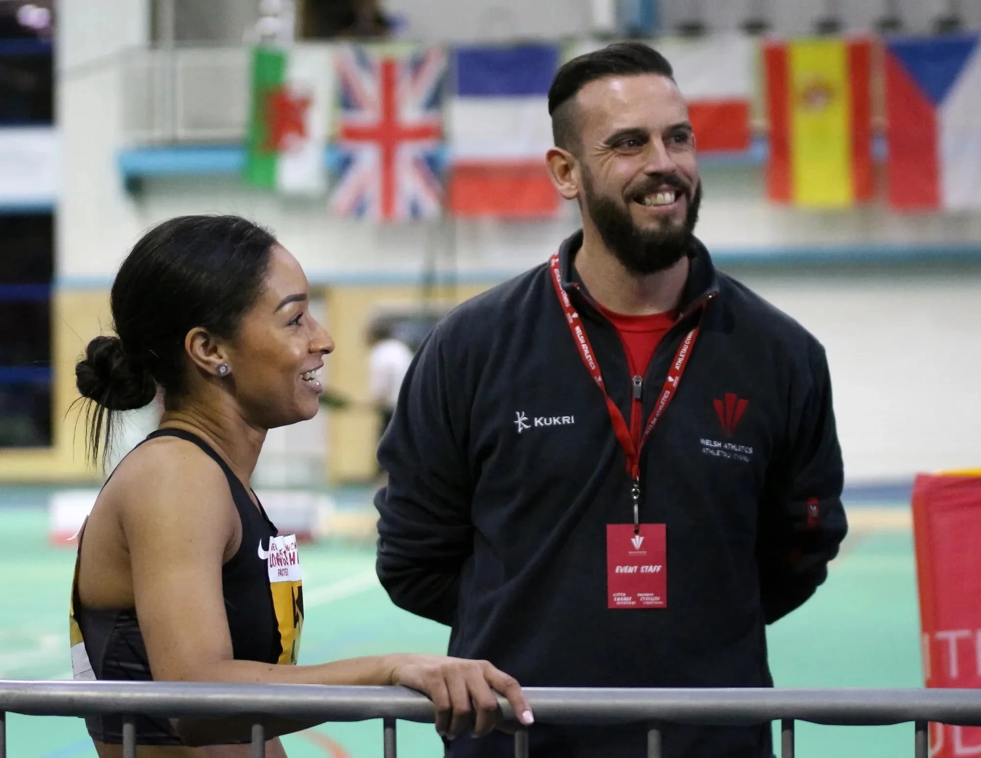 Melissa Roberts with her coach Matt Elias