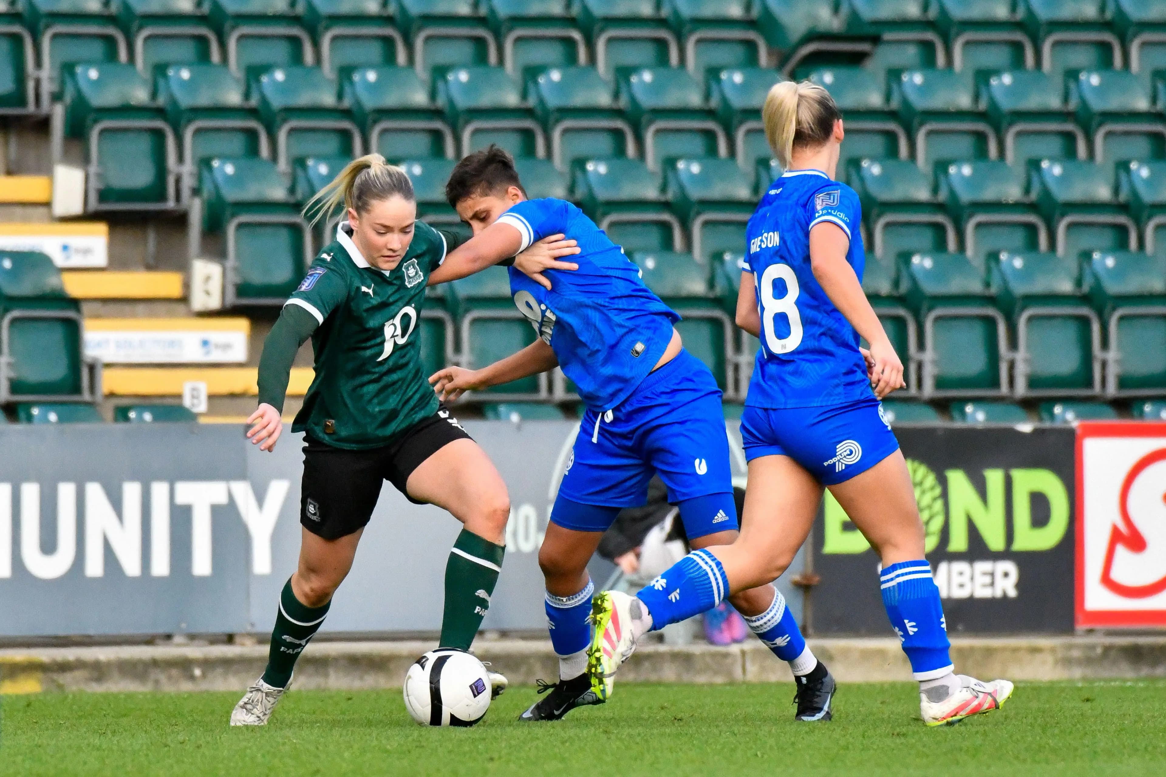 Uncapped Phoebie Poole of Plymouth Argyle is a new face in the Wales squad. Pic: Alamy.