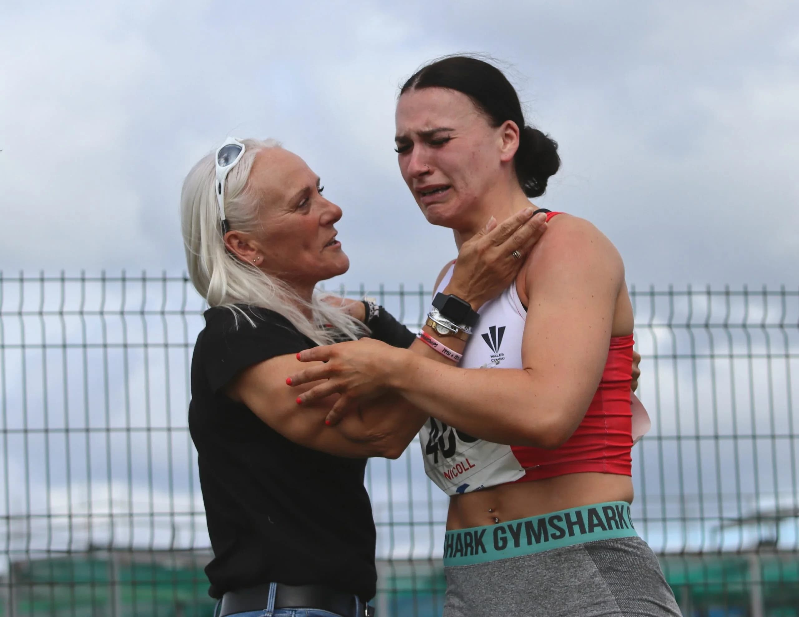 Adele Nicoll is congratulated by her mum