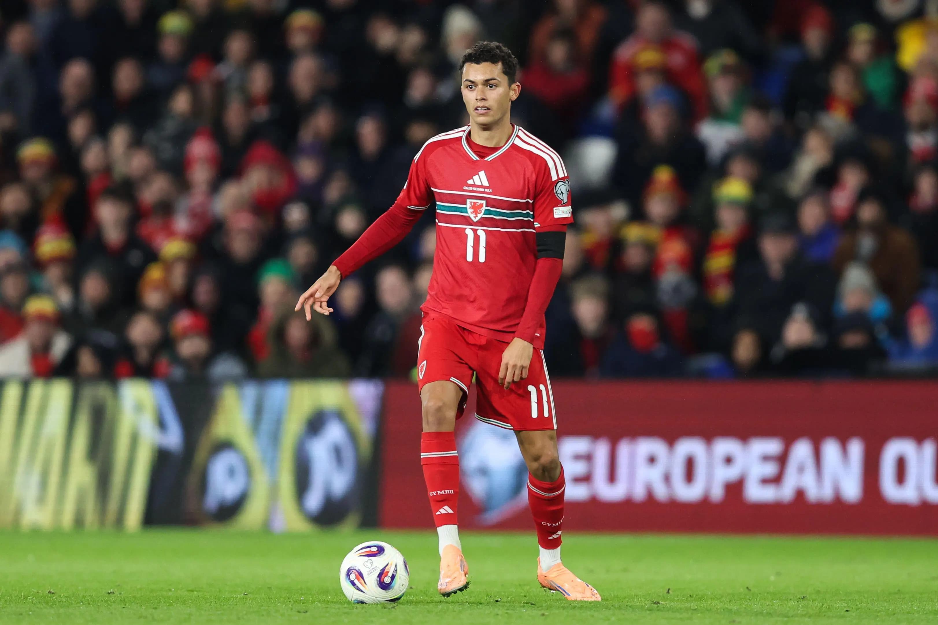 Brennan Johnson of Wales. Pic. Alamy