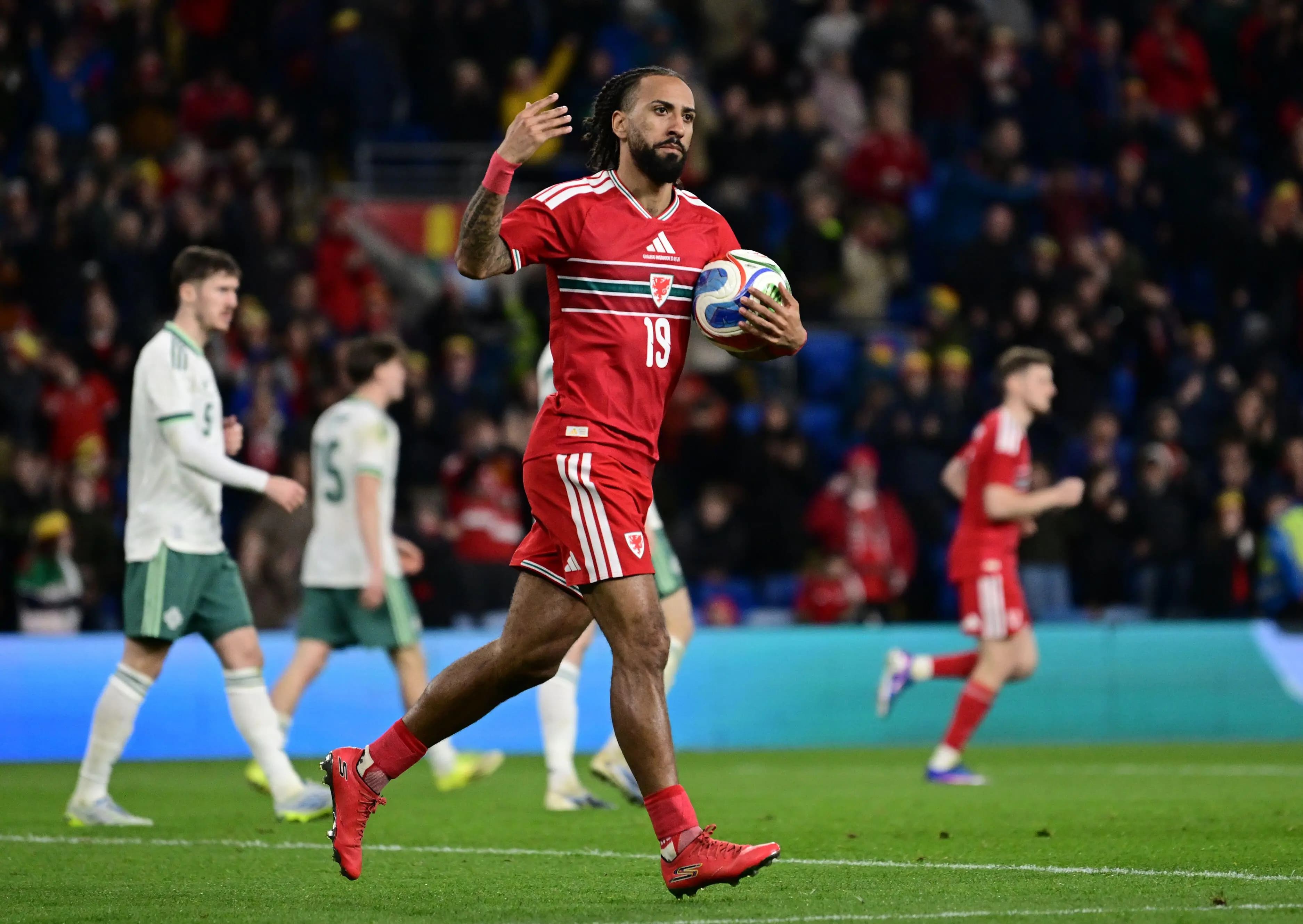 Wales scorer Sorba Thomas. Pic: Alamy