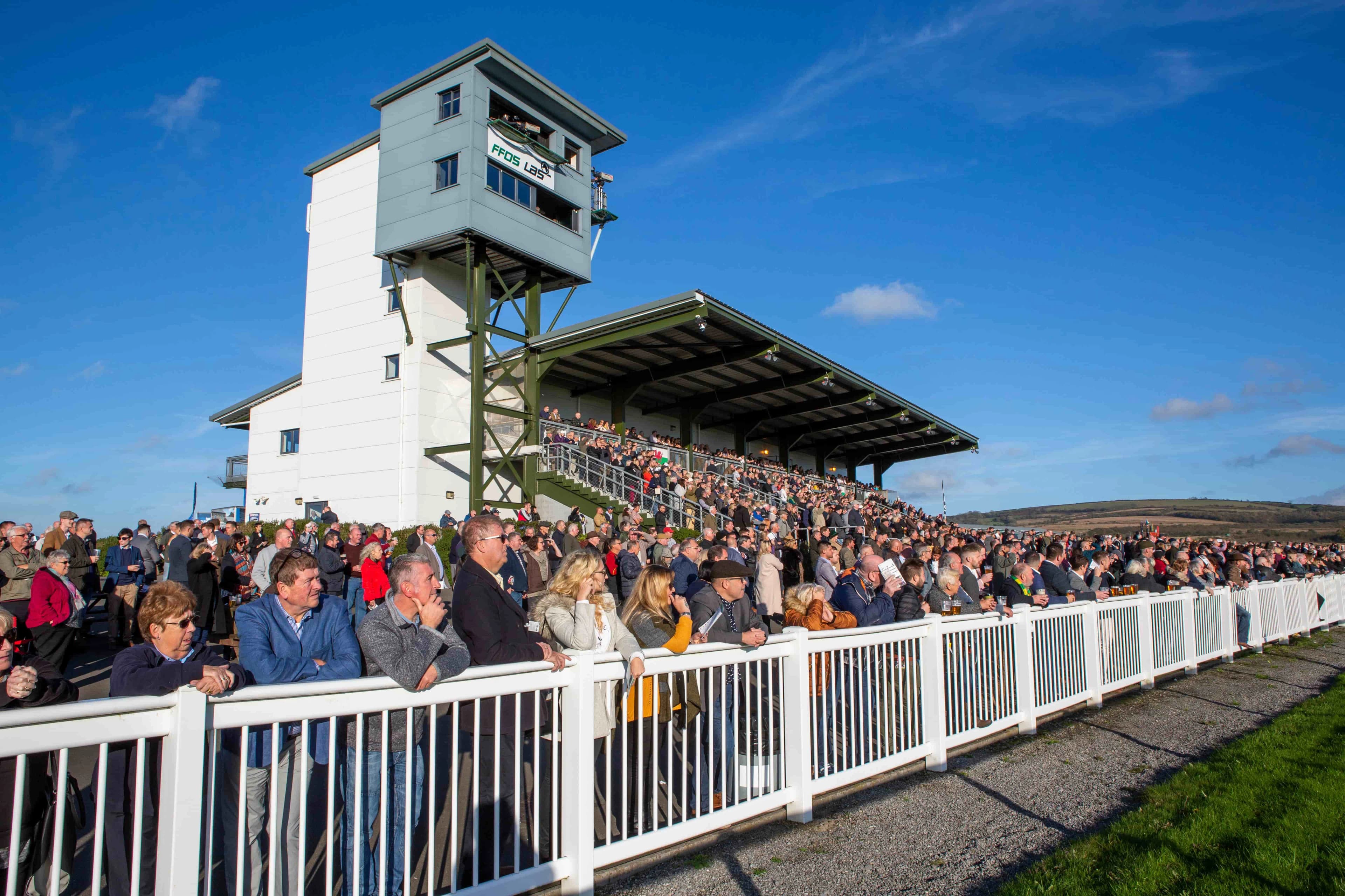 Full Stands at Ffos Las on race day Cr Gruffydd Thomas / Alamy