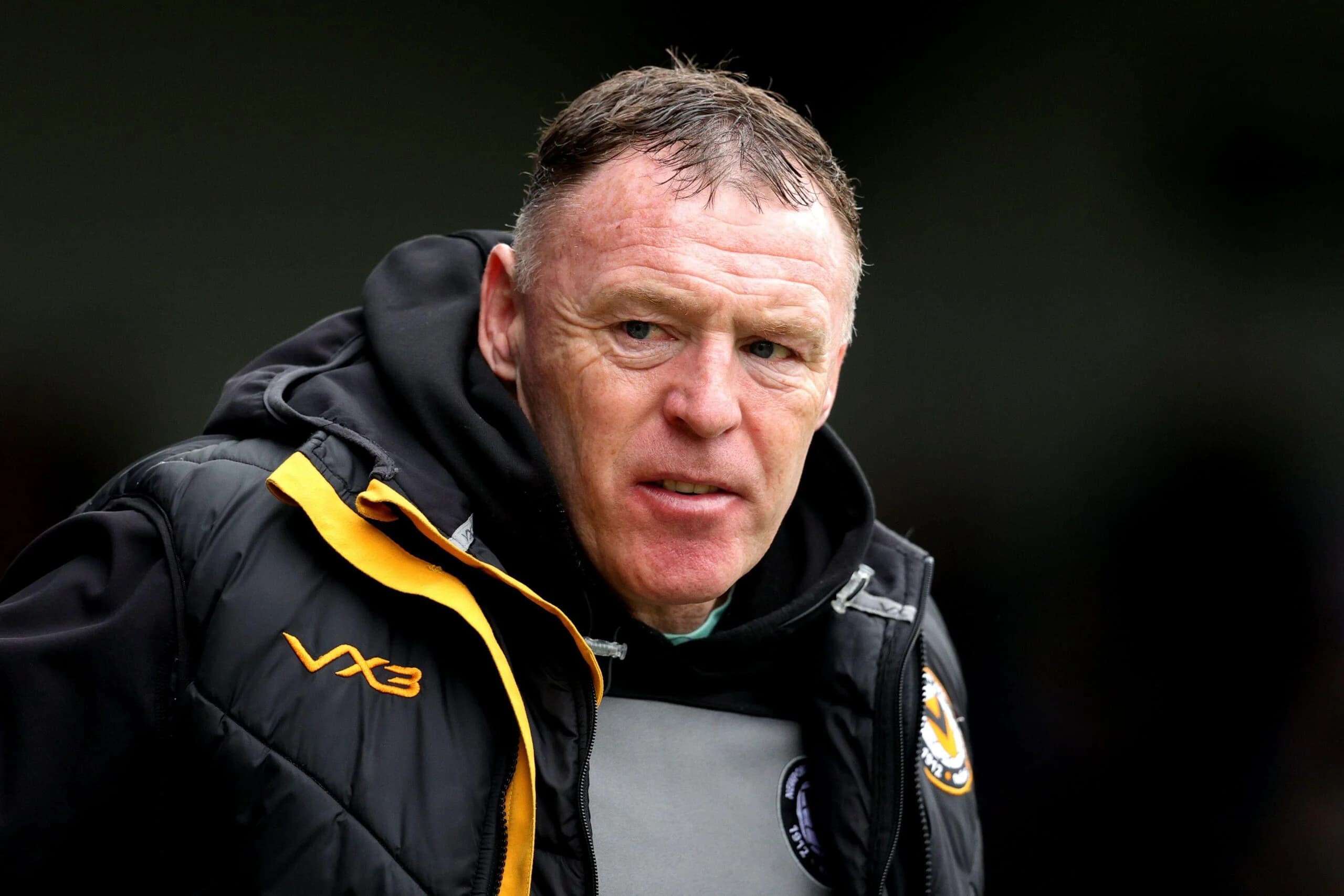 Newport County manager Graham Coughlan. Pic; PA Images / Alamy Stock Photo / Ben Whitley