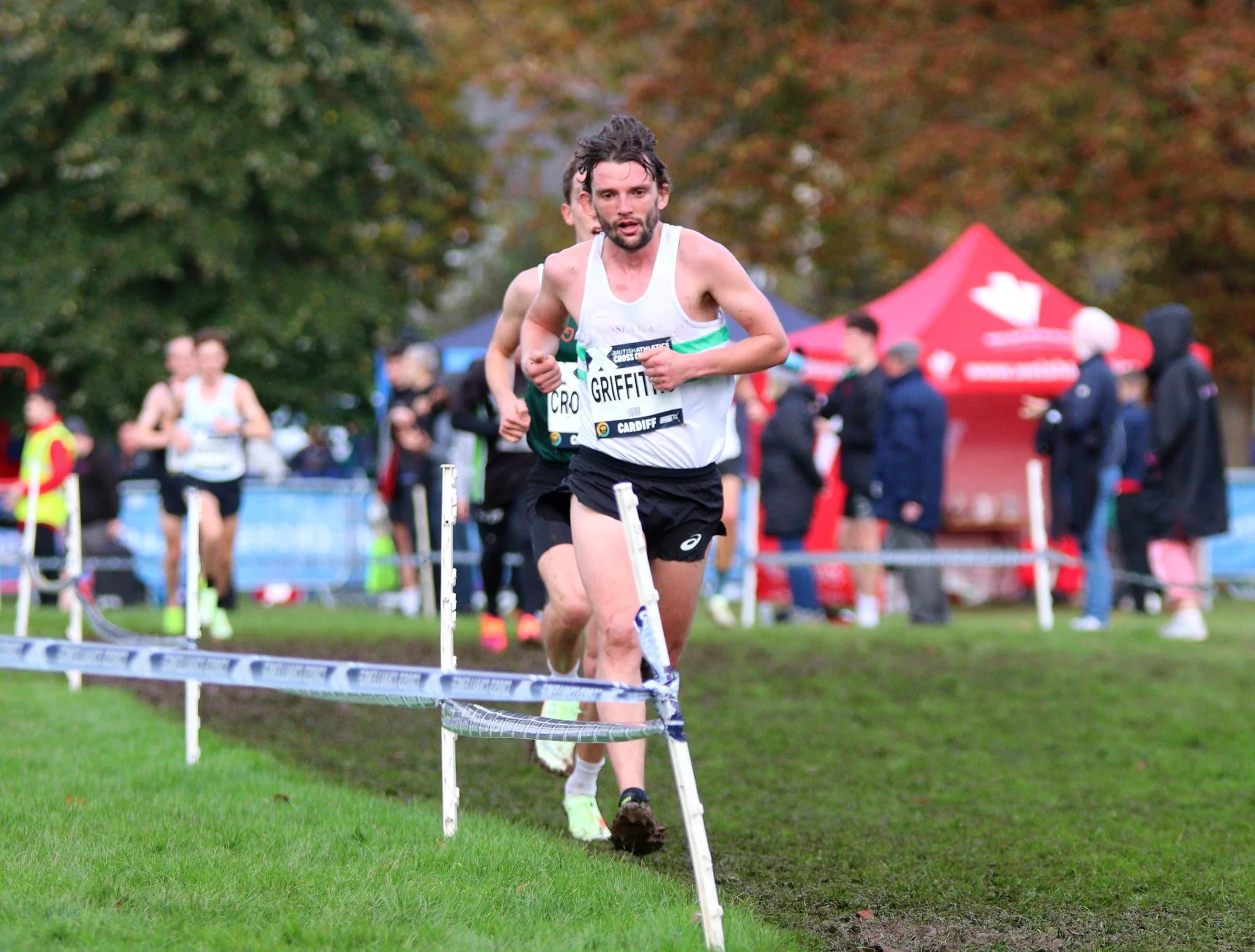 Dewi Griffiths, who is eyeing a marathon place at the Paris Olympics, was the first Welsh finisher in the men's senior race. Pic: Owen Morgan
