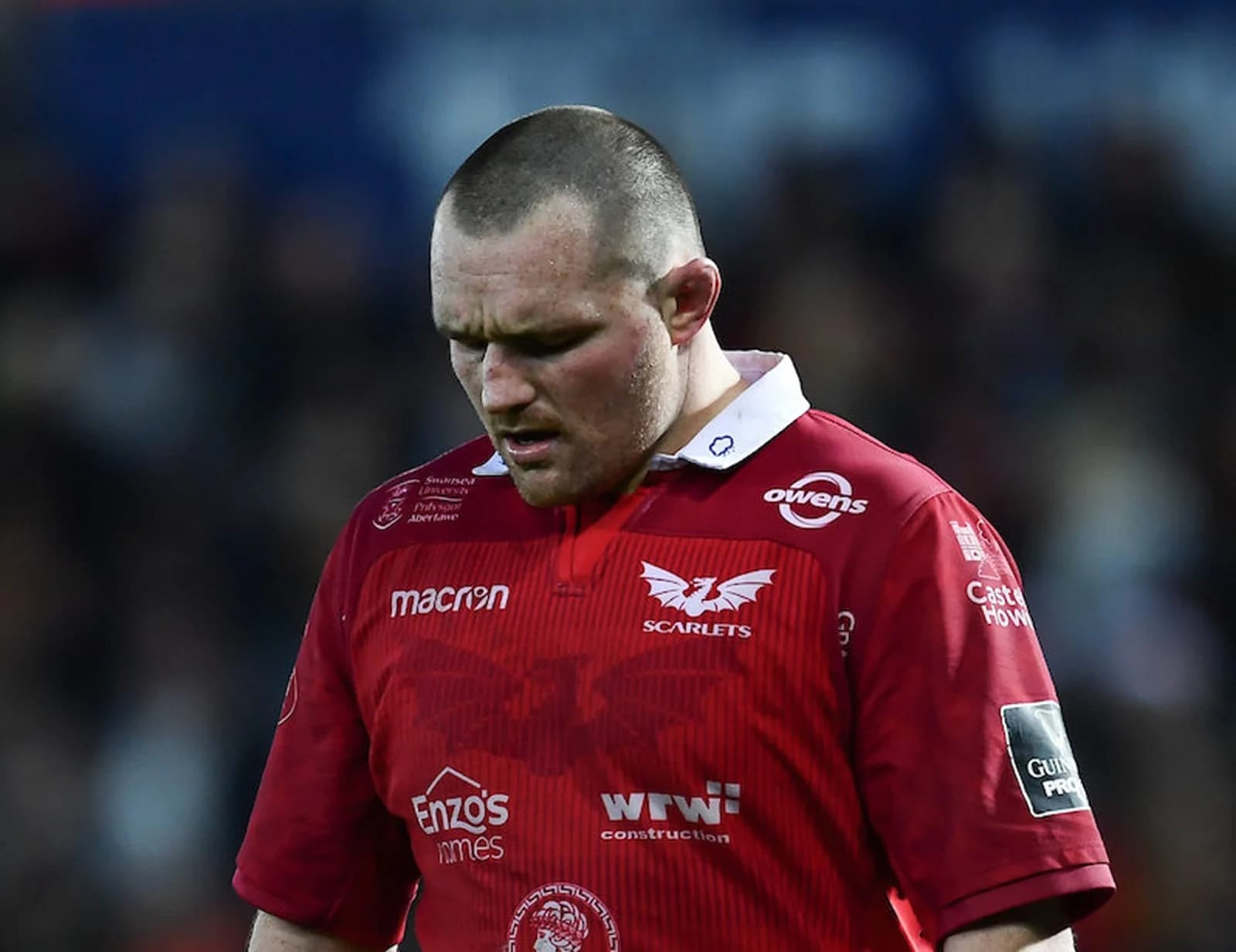 Scarlets captain Ken Owens. Pic: Craig Thomas/Replay Images.
