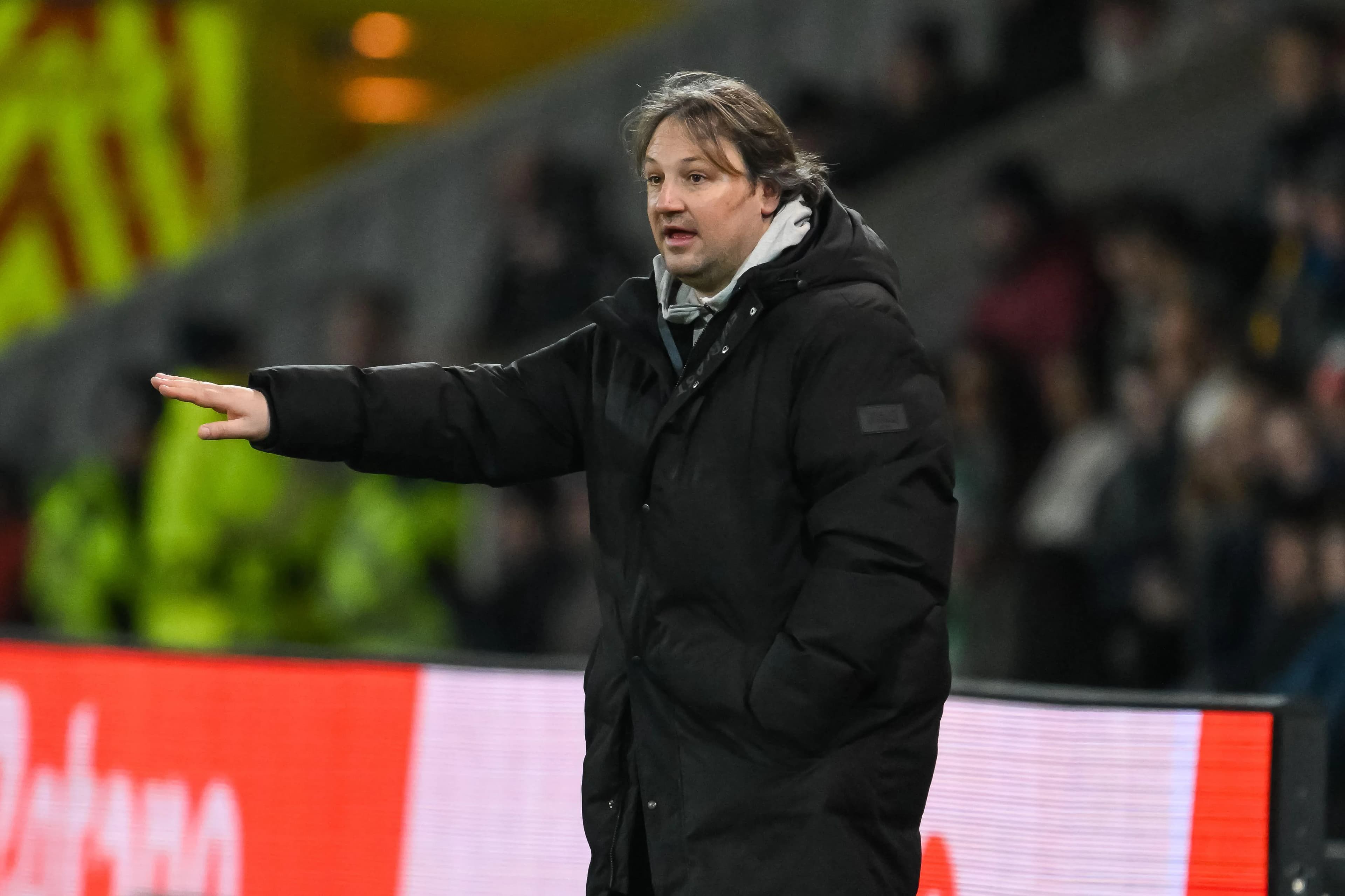 Craig Harrison coaching UEFA match - Credit Alamy