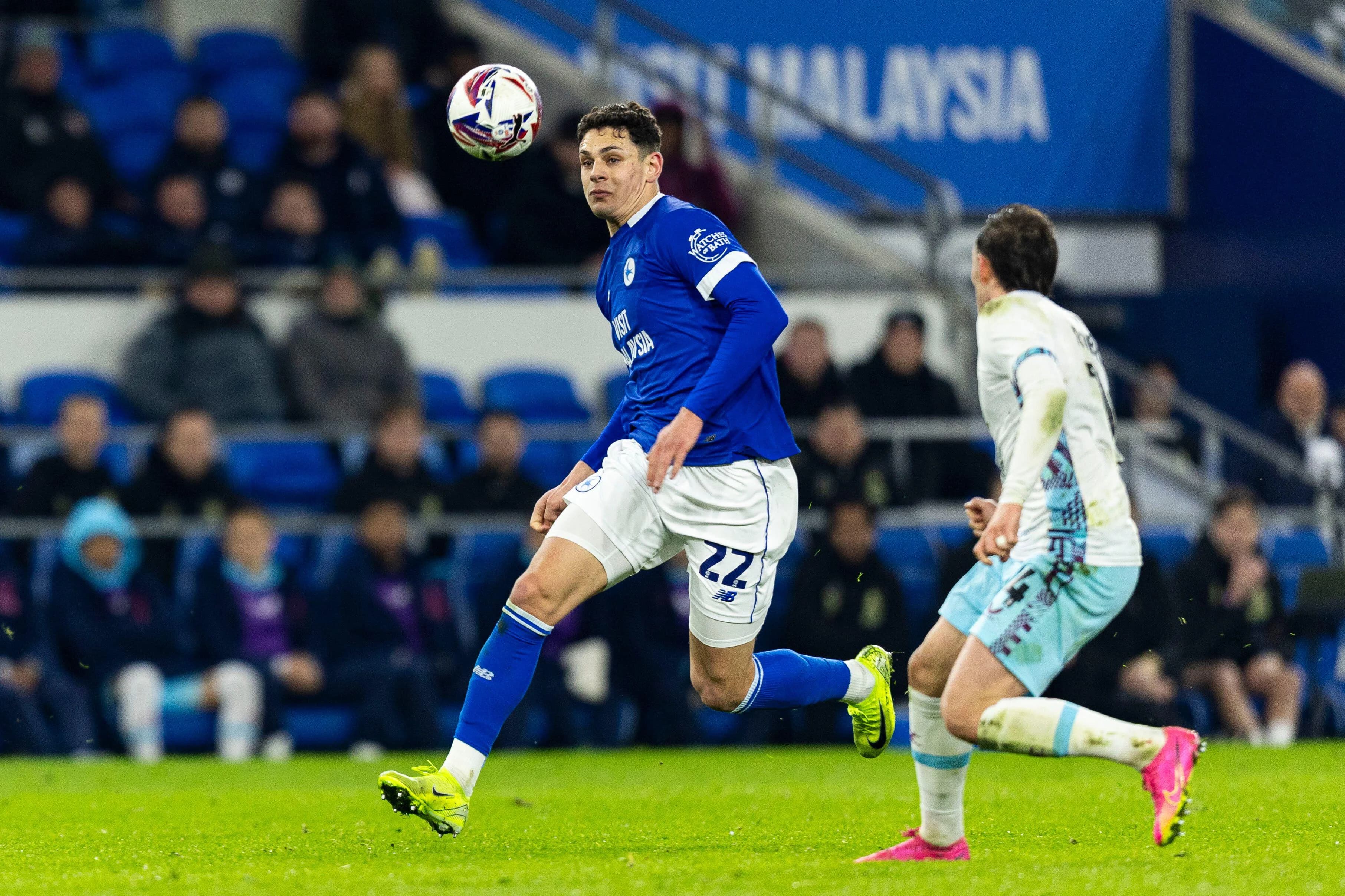 Yousef Salech in action, Cardiff. - Credit Alamy