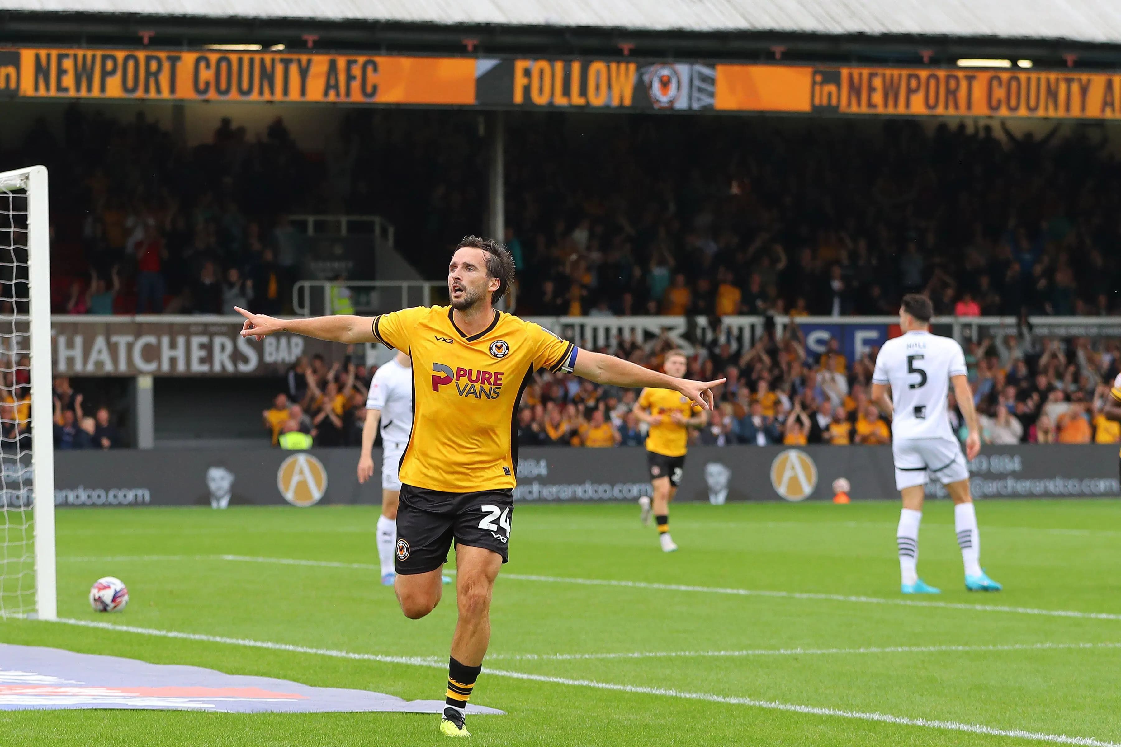 Aaaron Wildig, Newport County. Pic: Alamy