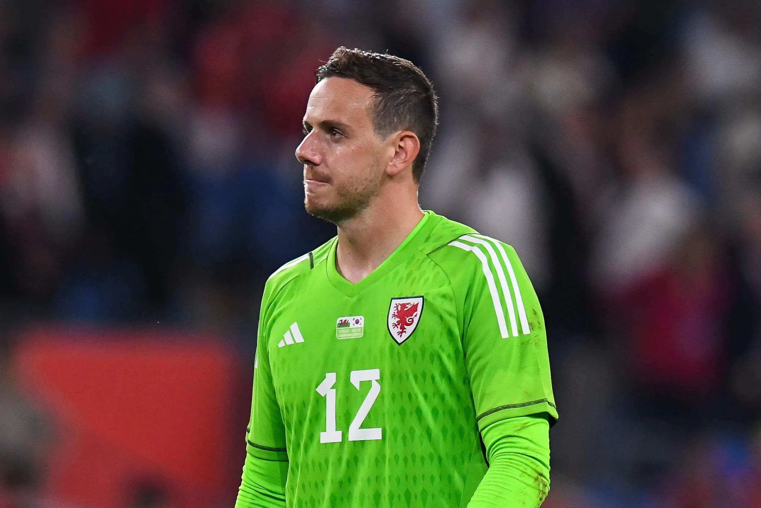 Danny Ward in action for Wales