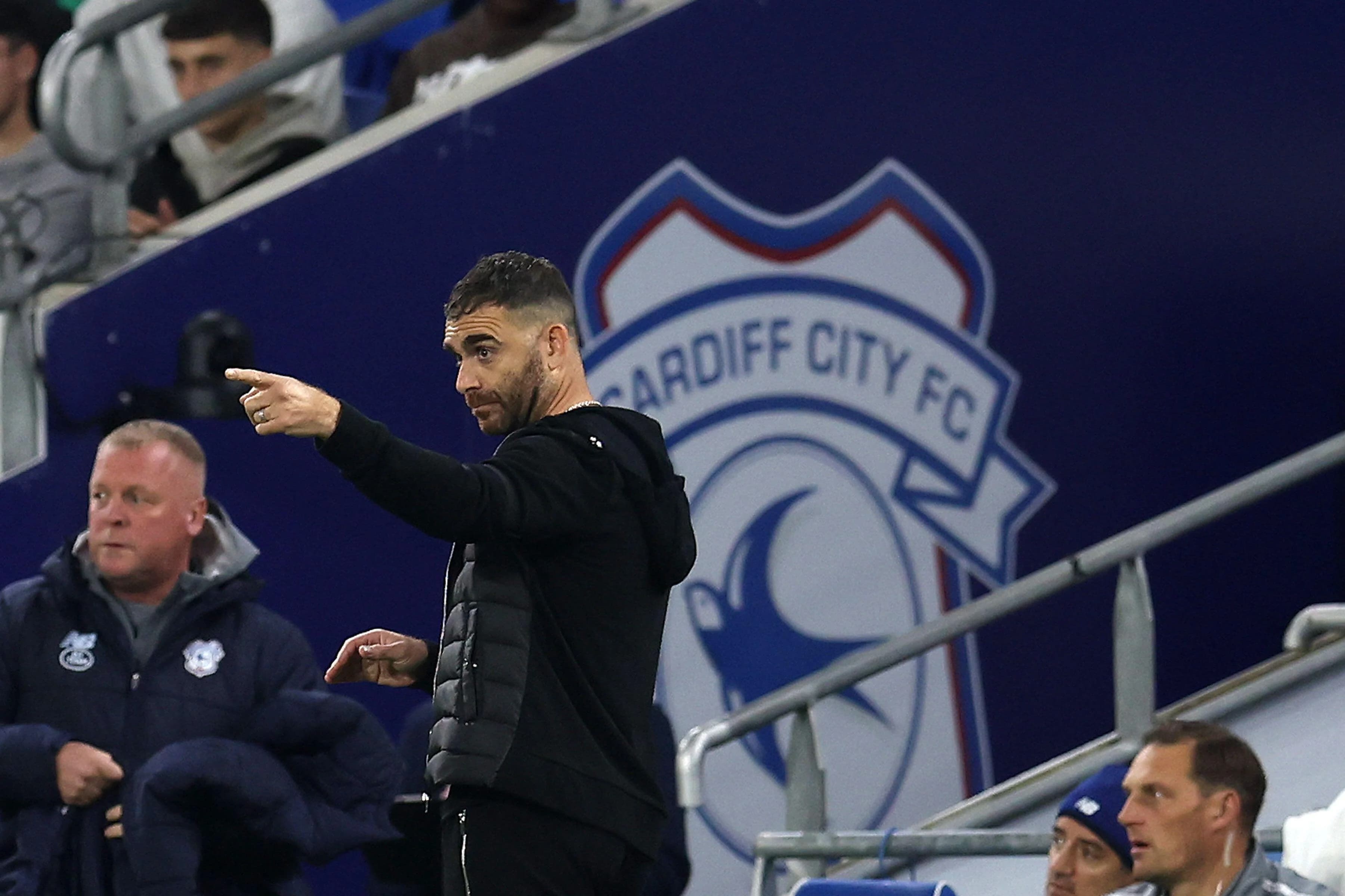 Omer Riza on the side lines at Cardiff City Credit - Andrew Orchard / Alamy