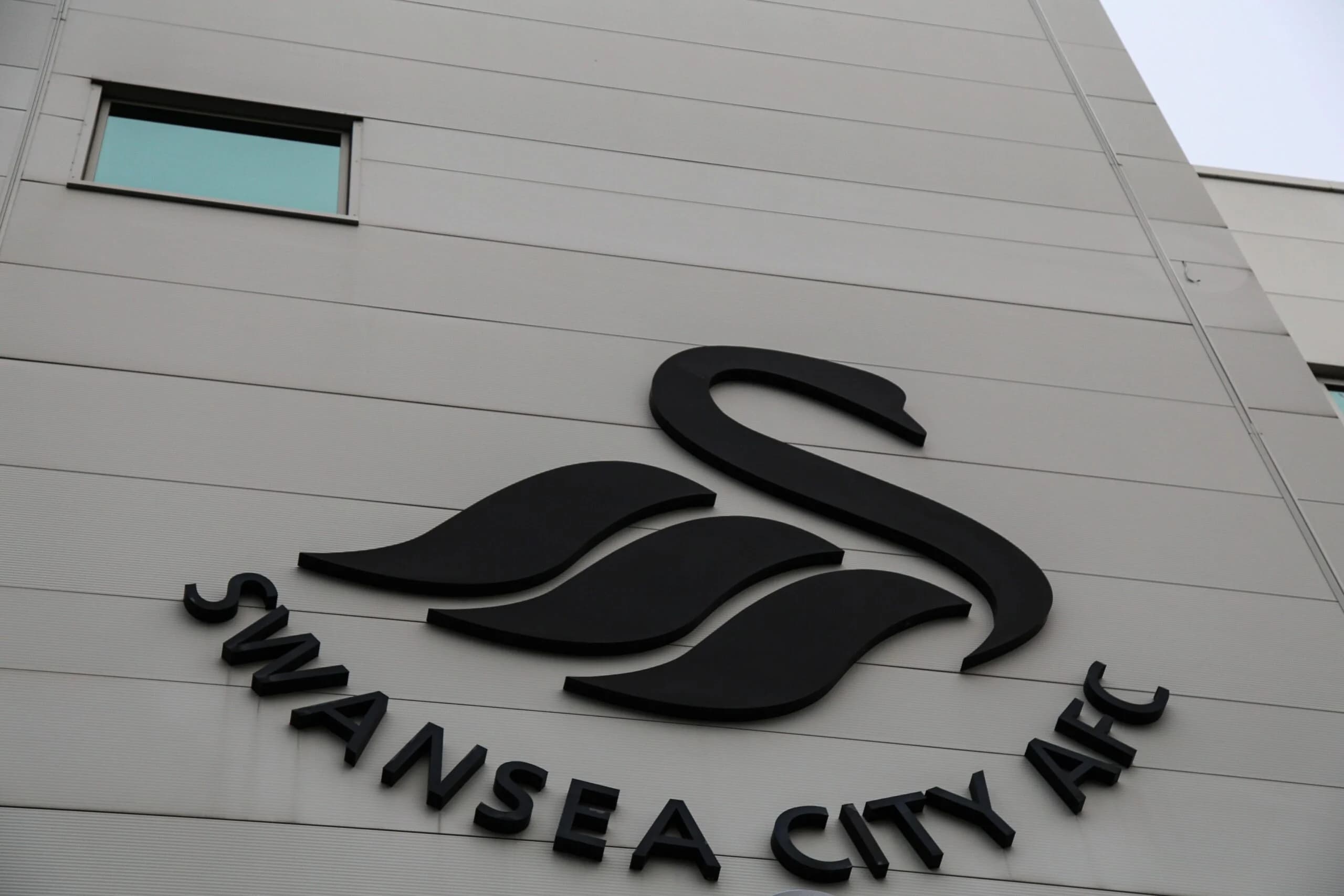 Swansea City A.F.C crest on the wall