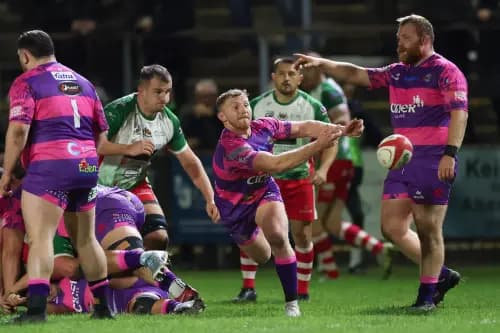 Action from Ebbw Vale v Llandovery. Pic: WRU