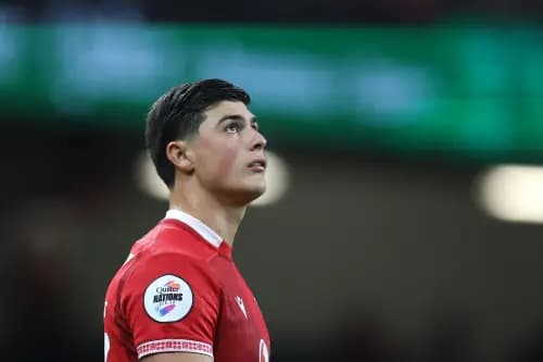 Louis Rees-Zammit of Wales. Pic. Alamy