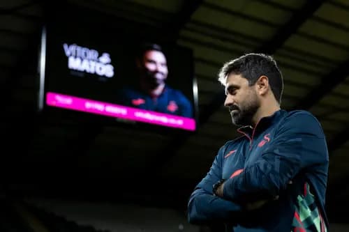 Swansea City head coach Vitor Matos. Pic: Alamy