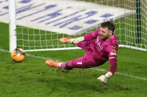 Andy Fisher of Swansea City is beaten in the penalty shoot-out. Pic: Alamy