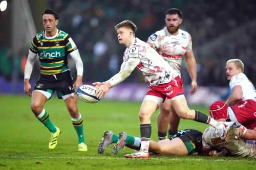 Scarlets' Archie Hughes in action against Northampton. Pic: Alamy