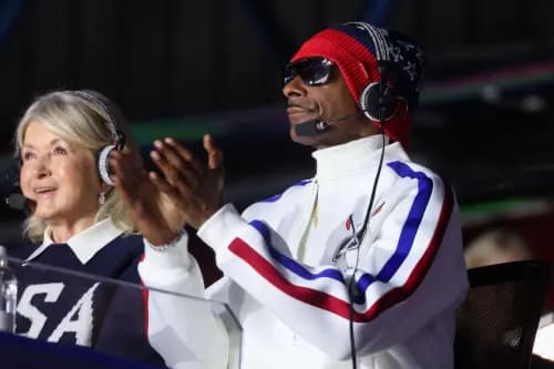 Snoop Dogg and Martha Stewart at the Women's Single Skating at the Milano Cortina 2026 Winter Olympic Games. Pic: Alamy.