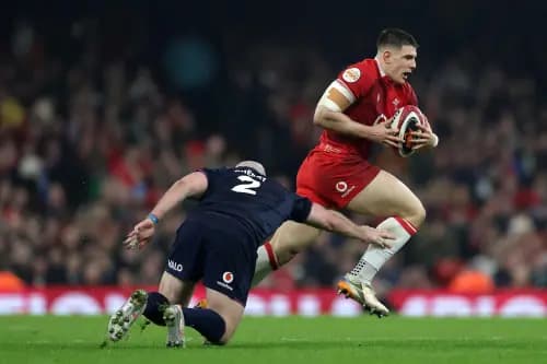 Wales' Joe Hawkins in action against Scotland. Pic: Alamy